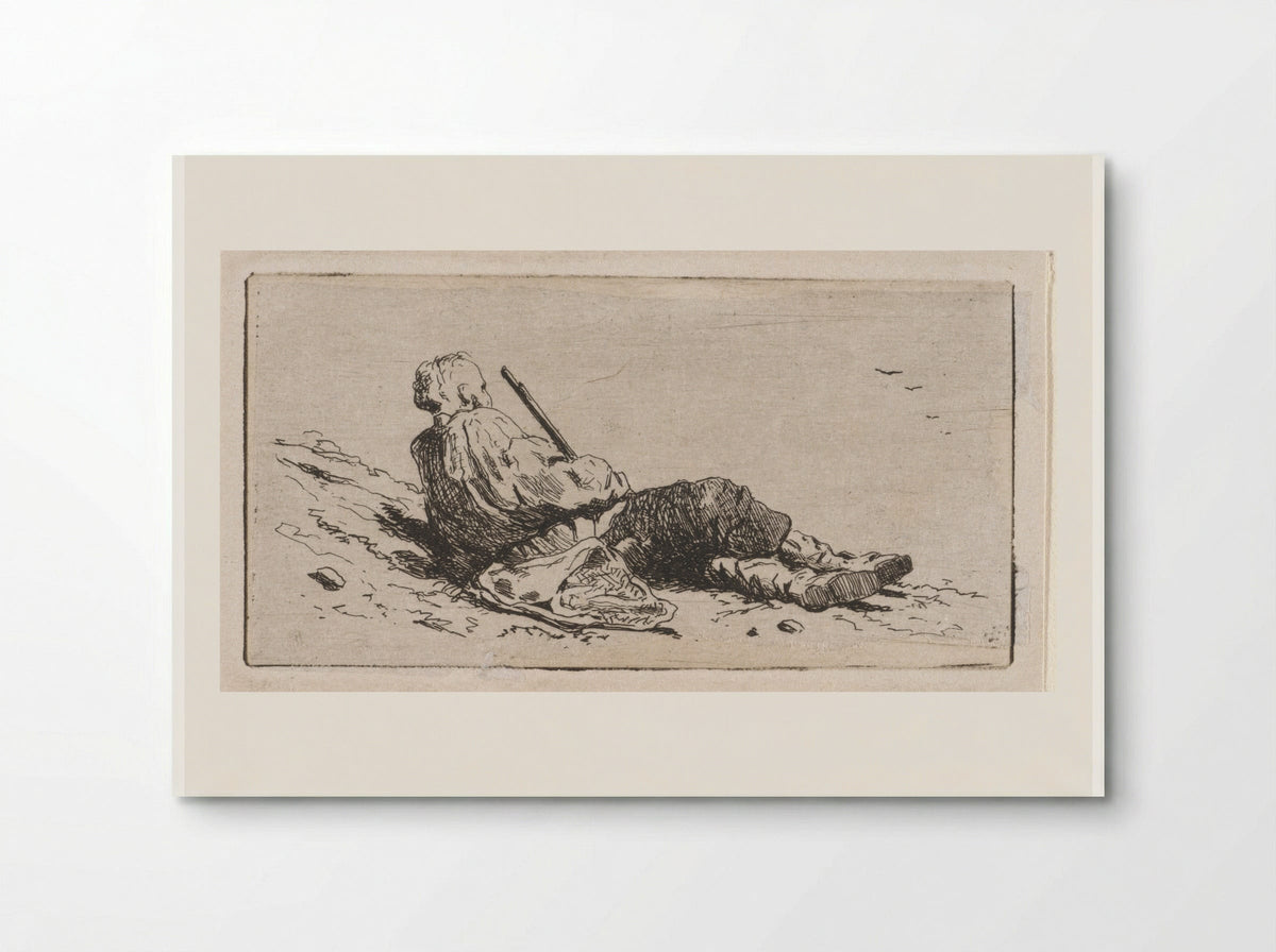 Liggende jager (Reclining Hunter) - Jan Weissenbruch - Poster