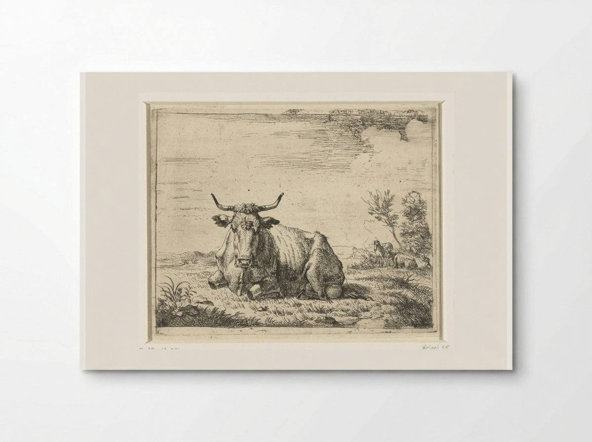 Liggende koe (Recumbent Cow) - Adriaen van de Velde - Poster