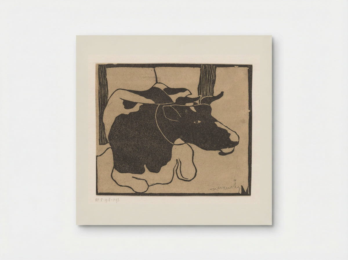 Liggende koe (Recumbent Cow) - Samuel Jessurun de Mesquita - Poster