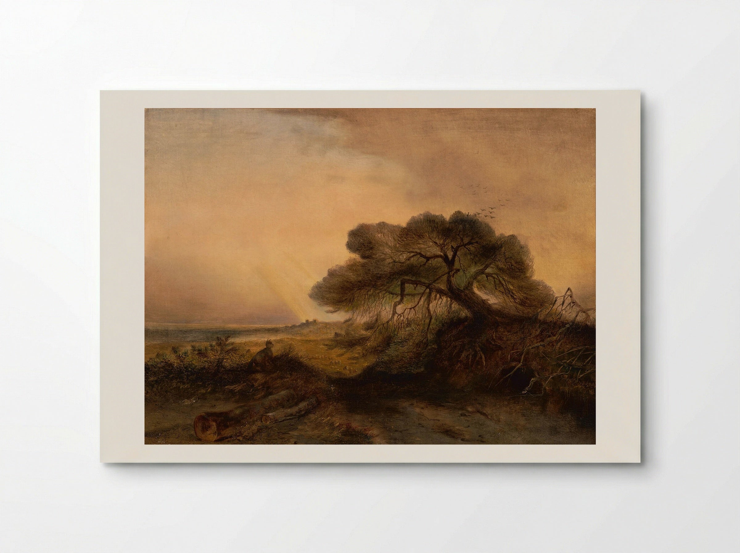 Liggende man met hond - Johannes Tavenraat - Poster