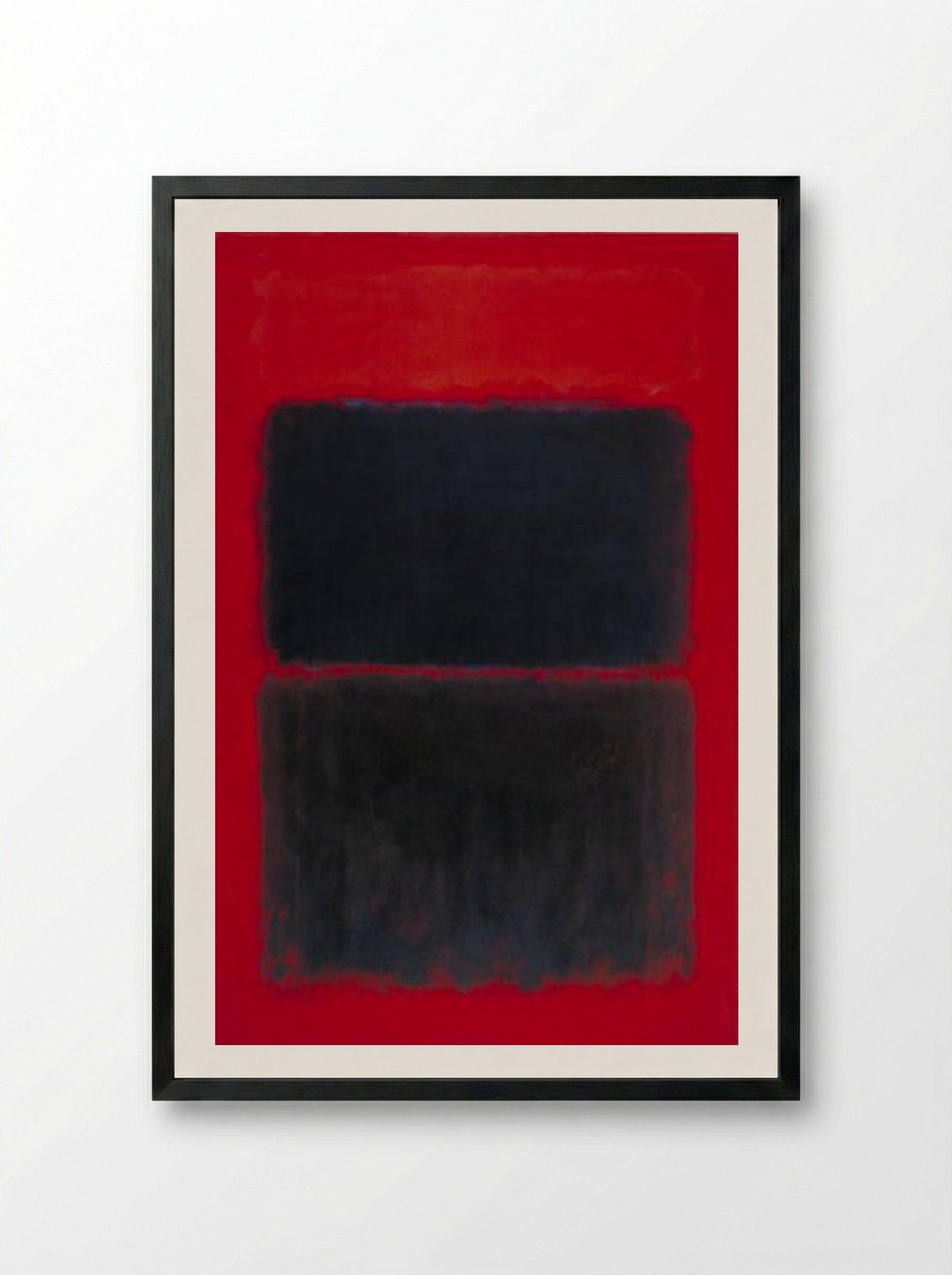 Light Red Over Black - Mark Rothko - Framed Print Black