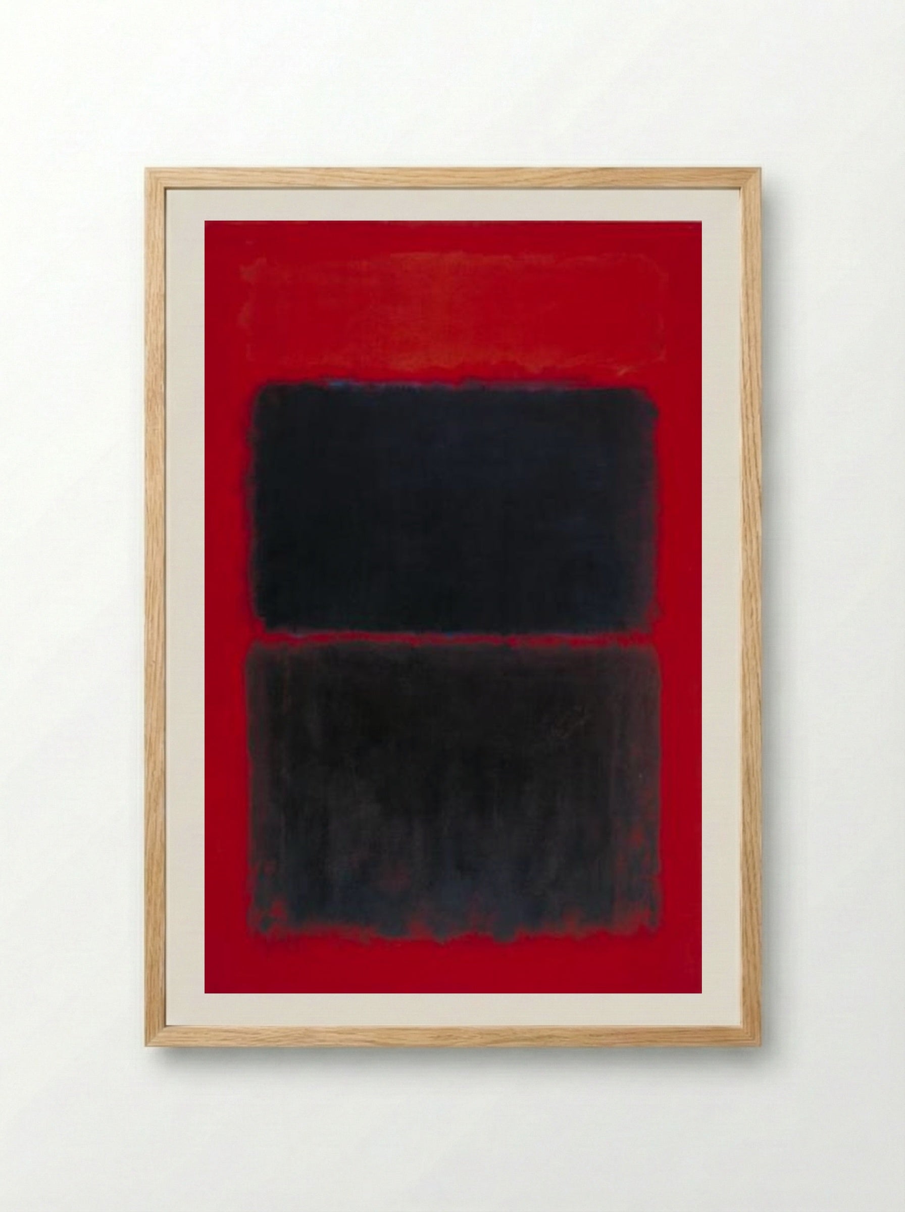 Light Red Over Black - Mark Rothko - Framed Print Wood