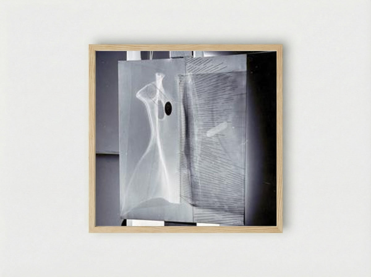 Light painting on hinged celluloid (position 1) - László Moholy-Nagy - Framed Print Wood