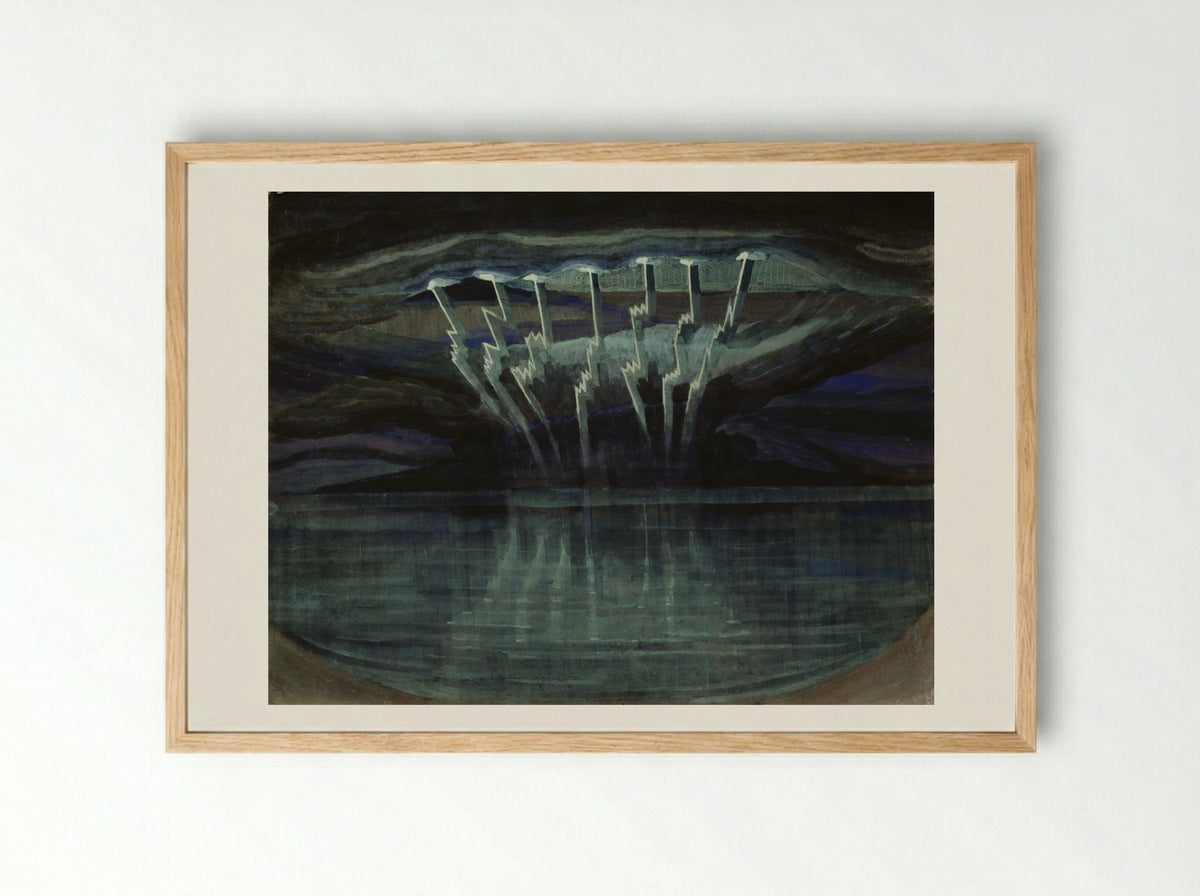Lightning - Mikalojus Konstantinas Čiurlionis - Framed Print Wood