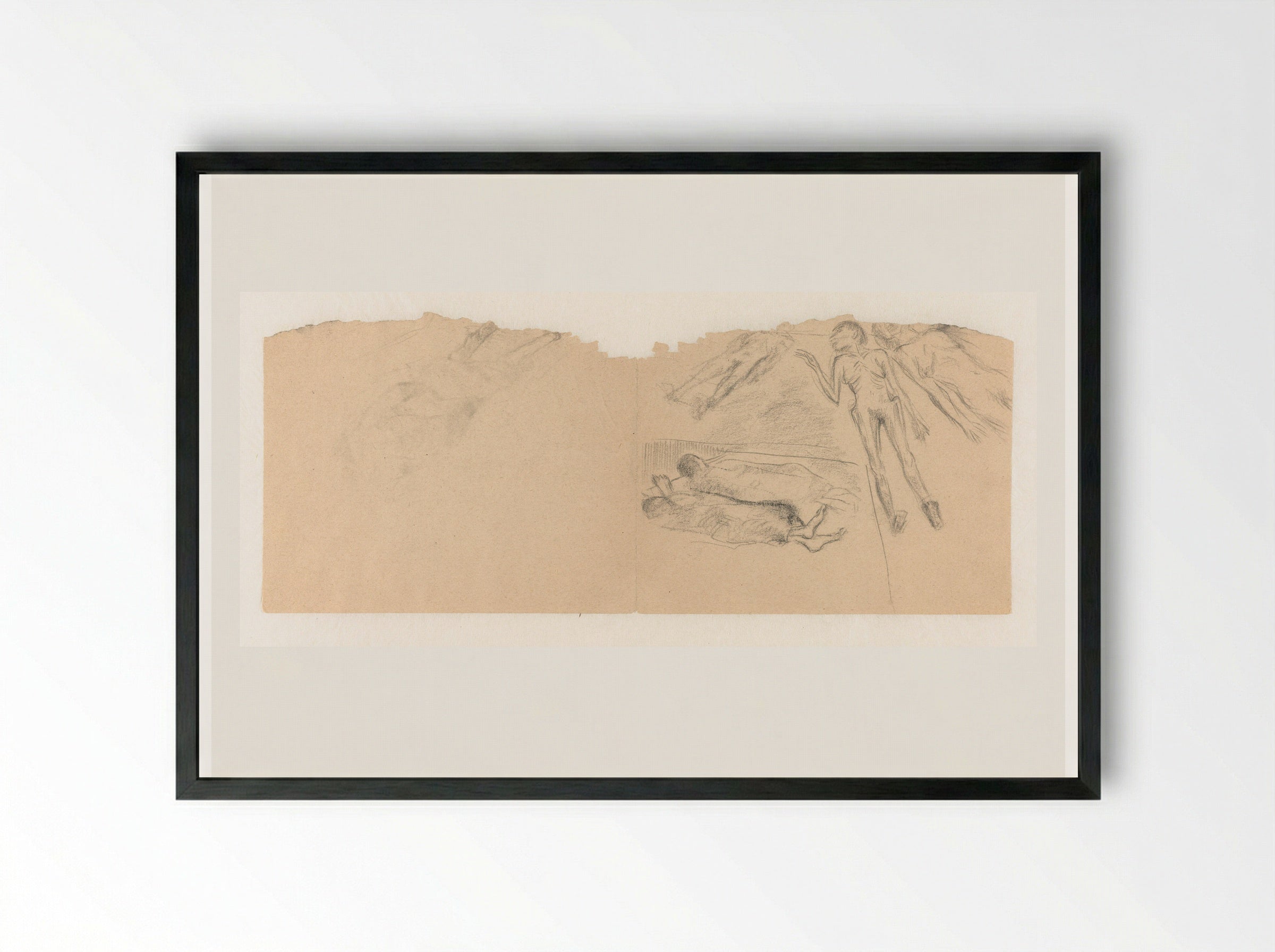 Lijken op de stenen vloer van de wasruimte - Aat Breur-Hibma - Framed Print Black