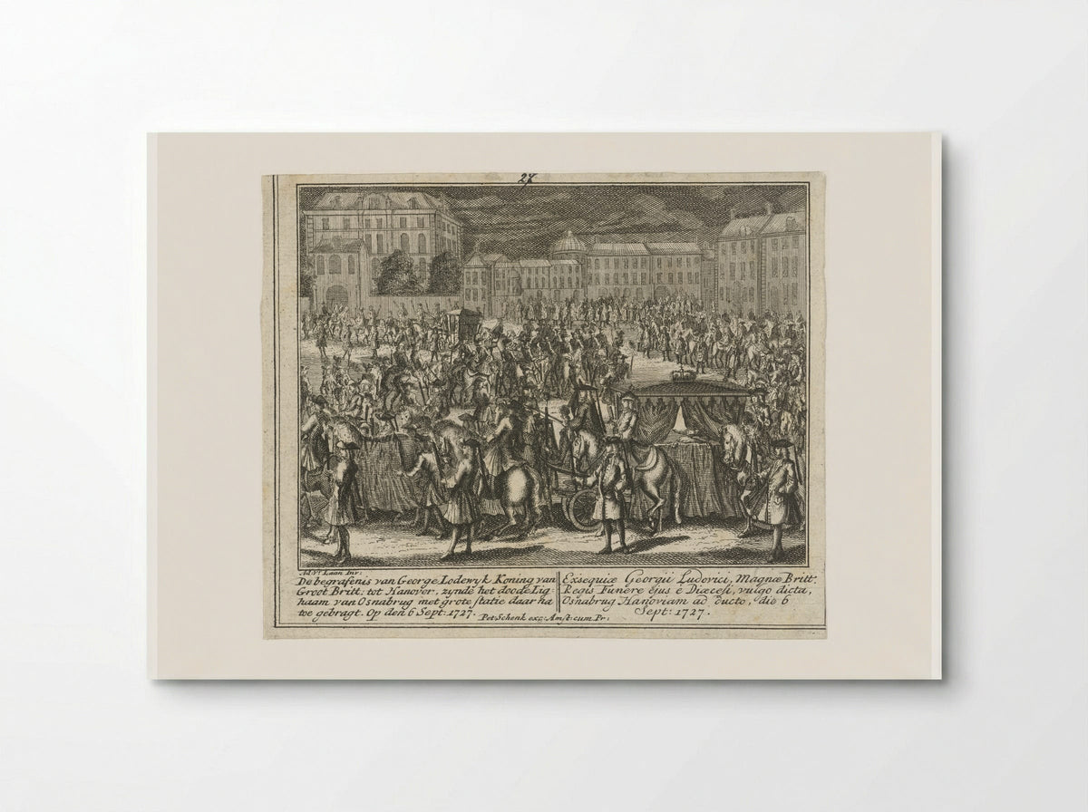 Lijkstatie van George I, koning van Engeland - Leonard Schenk - Poster