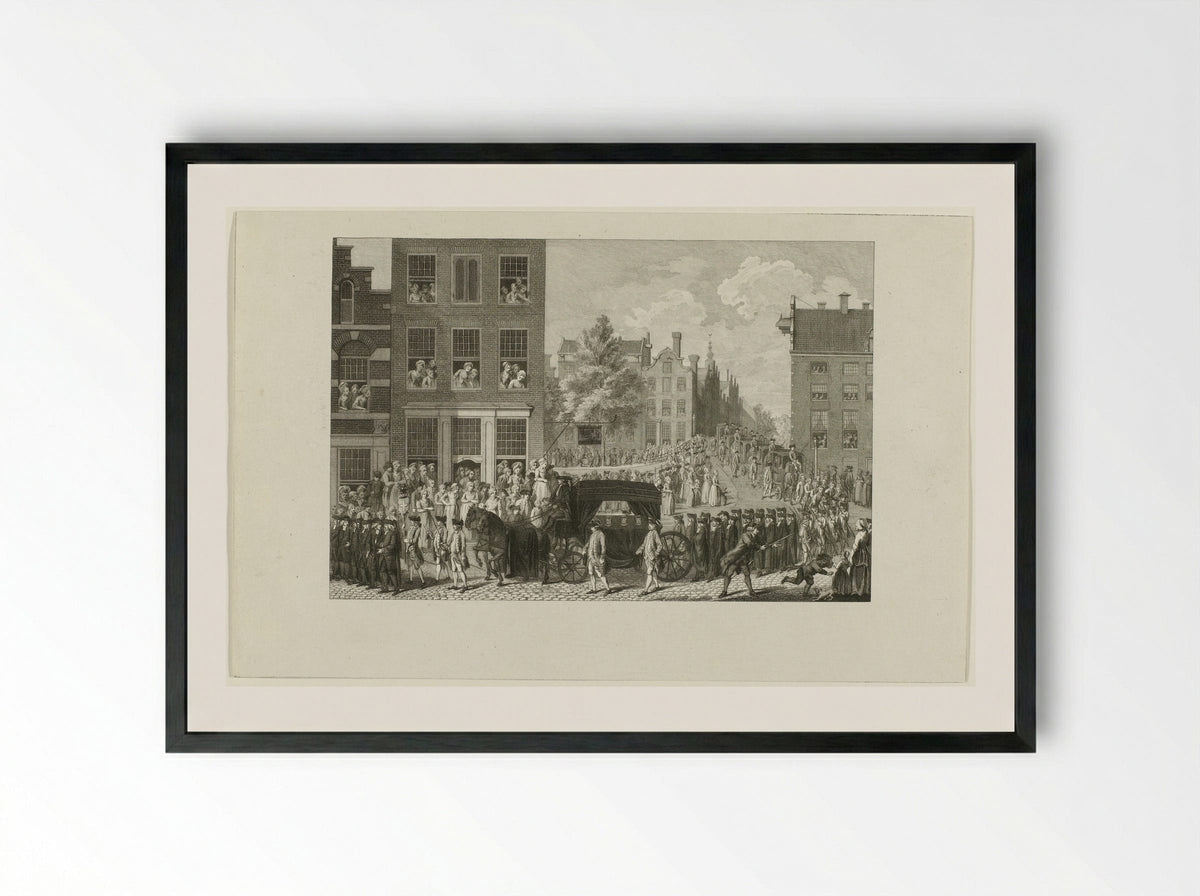 Lijkstatie van Wolter Jan Gerrit baron Bentinck - Harmanus Vinkeles - Framed Print Black