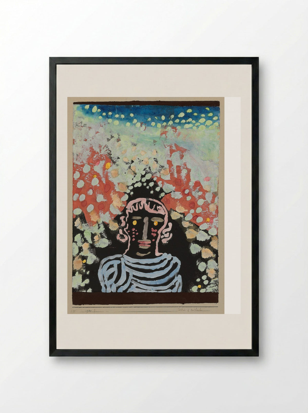 Likeness in the bower - Paul Klee - Framed Print Black