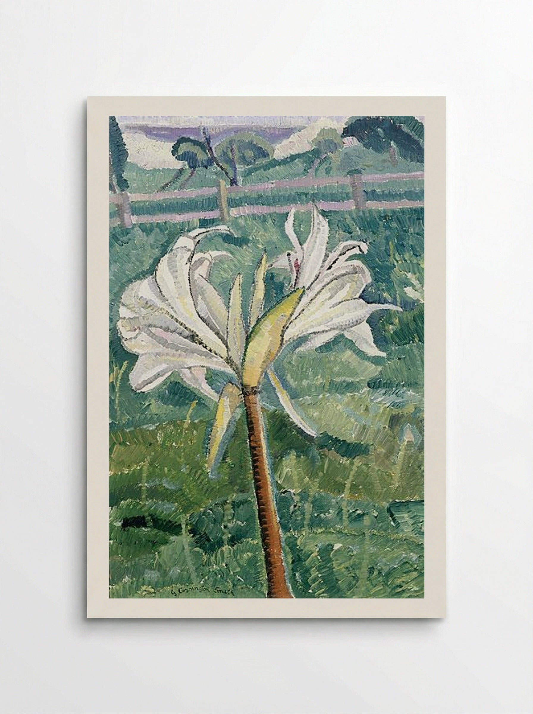 Lily growing in a field by the sea - Grace Cossington Smith - Poster