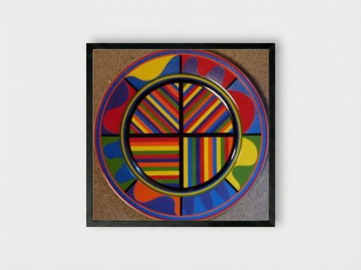 Lines in Four Directions - Sol LeWitt - Framed Print Black