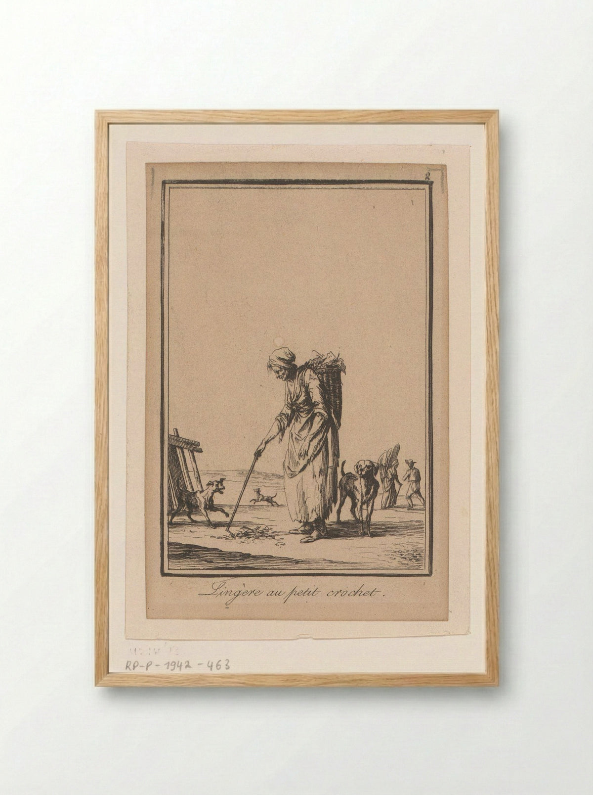 Lingère au petit crochet - Jean Duplessis-Bertaux - Framed Print Wood