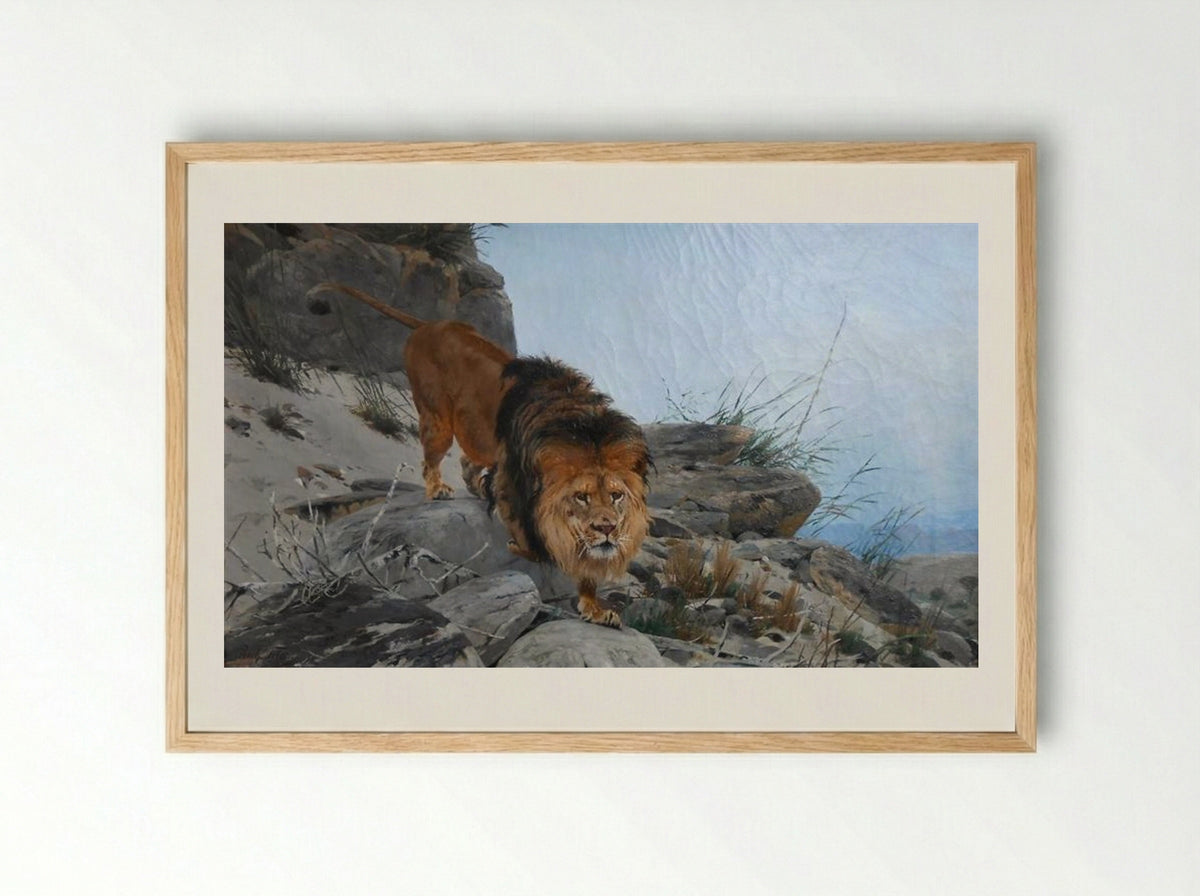 Lion - Richard Friese - Framed Print Wood