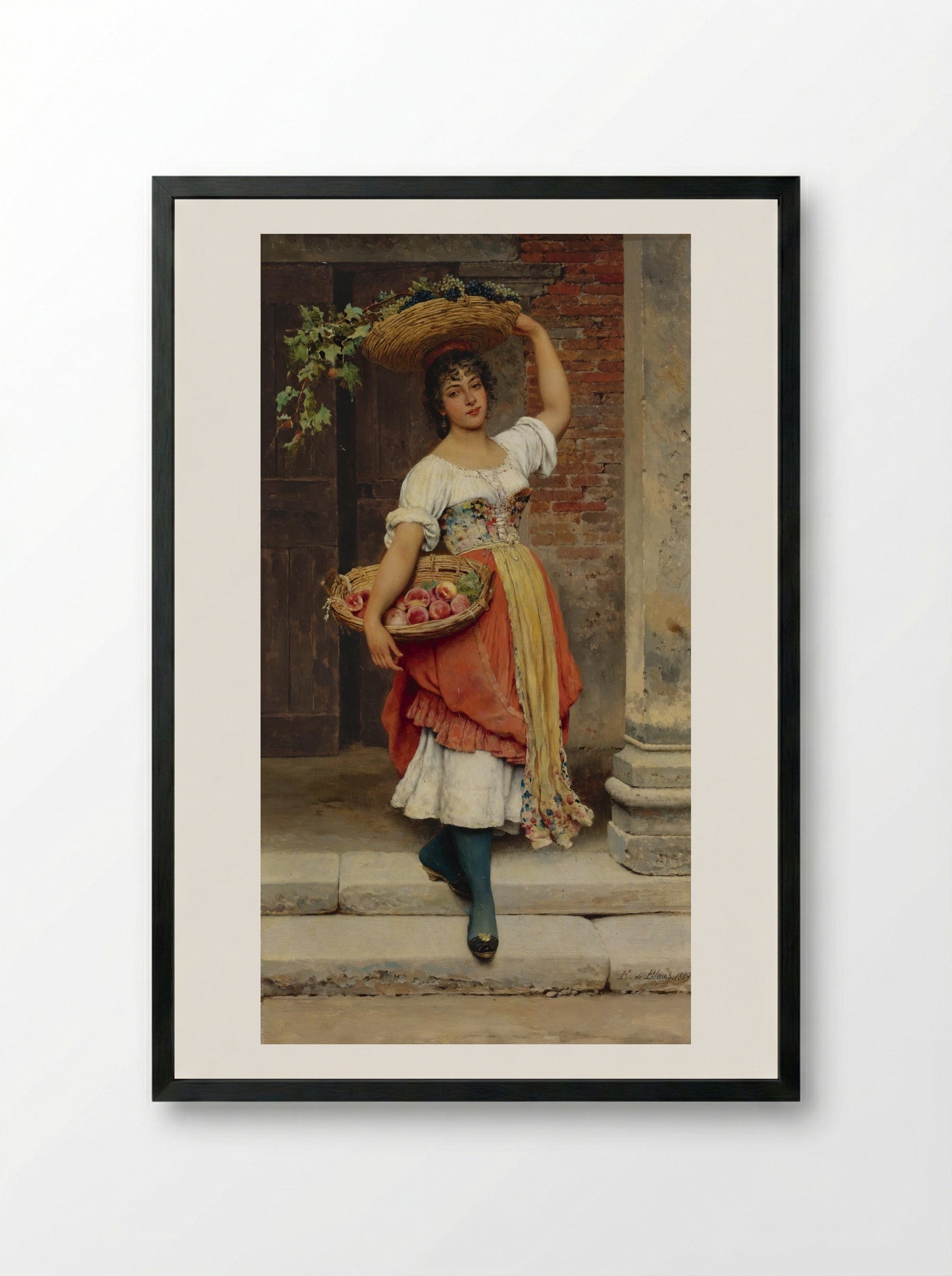 Lisa - Eugene de Blaas - Framed Print Black
