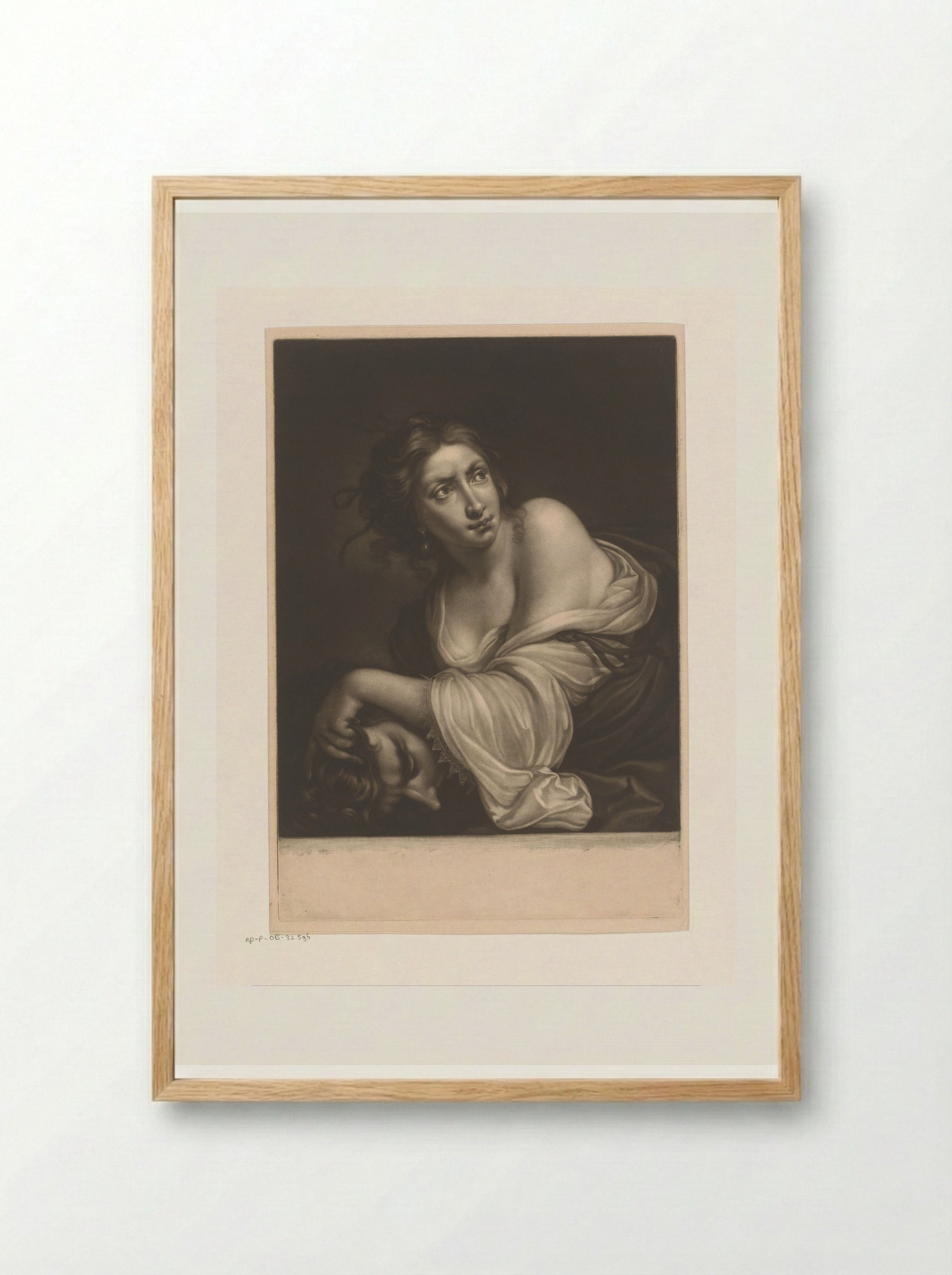 Lisabetta with the Head of Lorenzo - James McArdell - Framed Print Wood