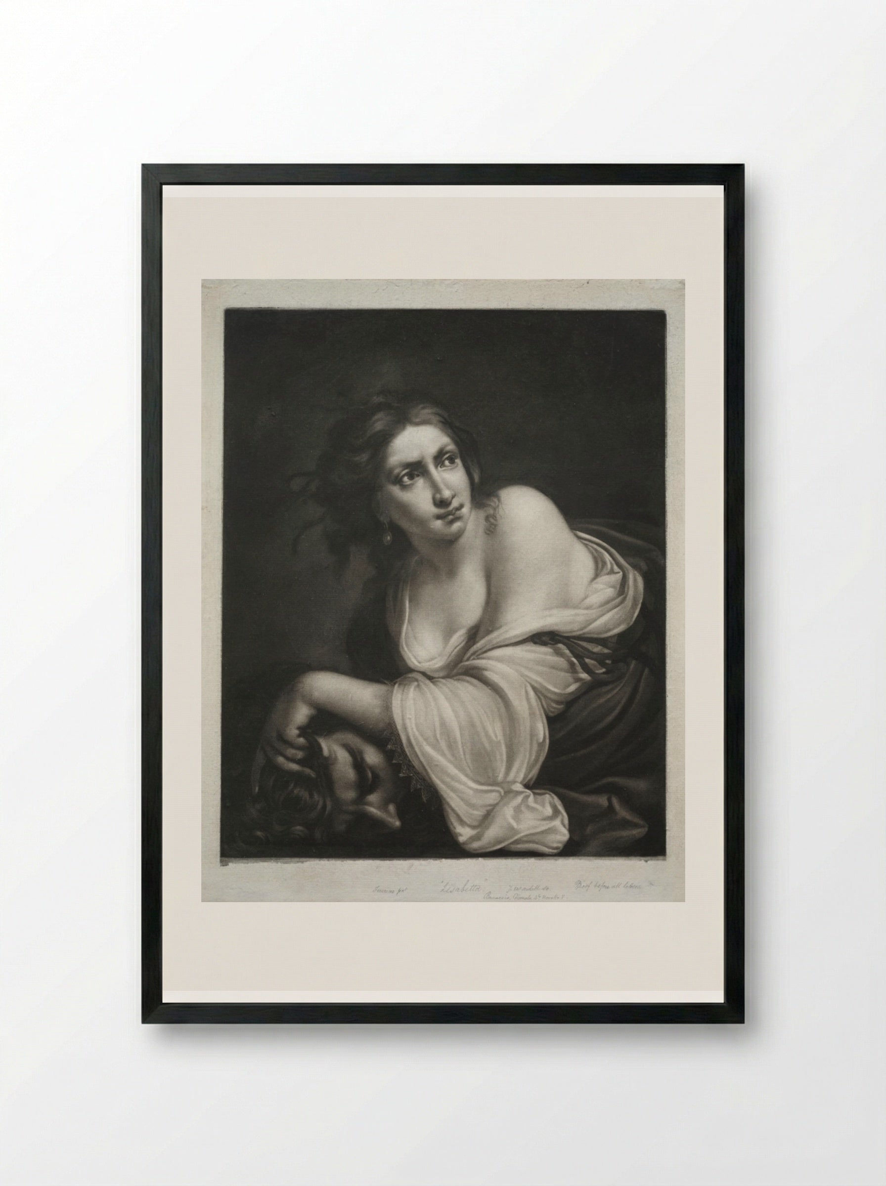 Lisabetta - James McArdell - Framed Print Black