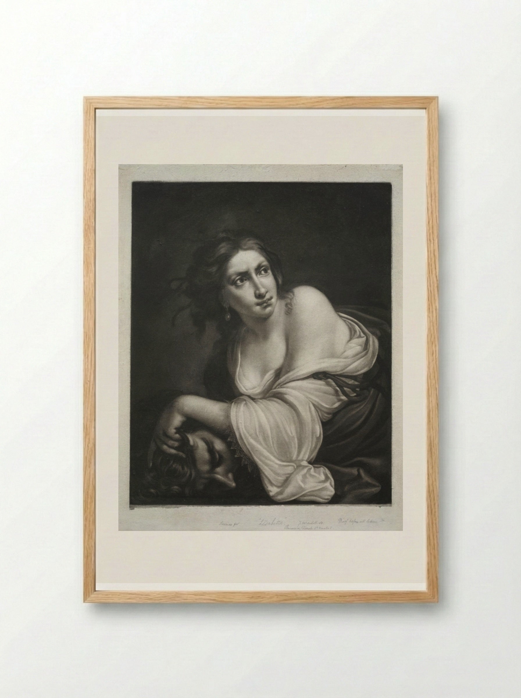 Lisabetta - James McArdell - Framed Print Wood