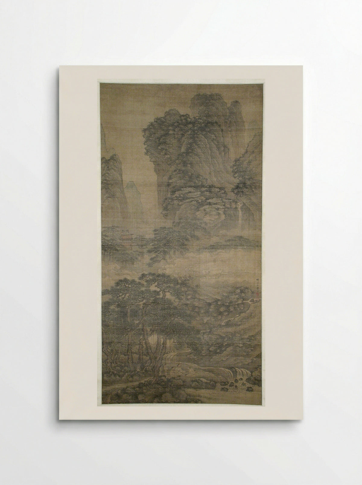 Listening to the Zither Among Streams and Pines - Xie Shichen - Poster