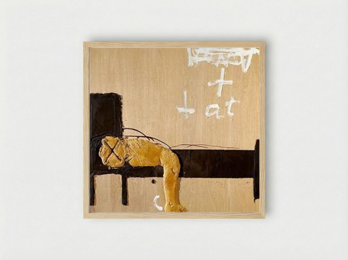 Lit i llit (Bed and Bed) - Antoni Tàpies - Framed Print Wood