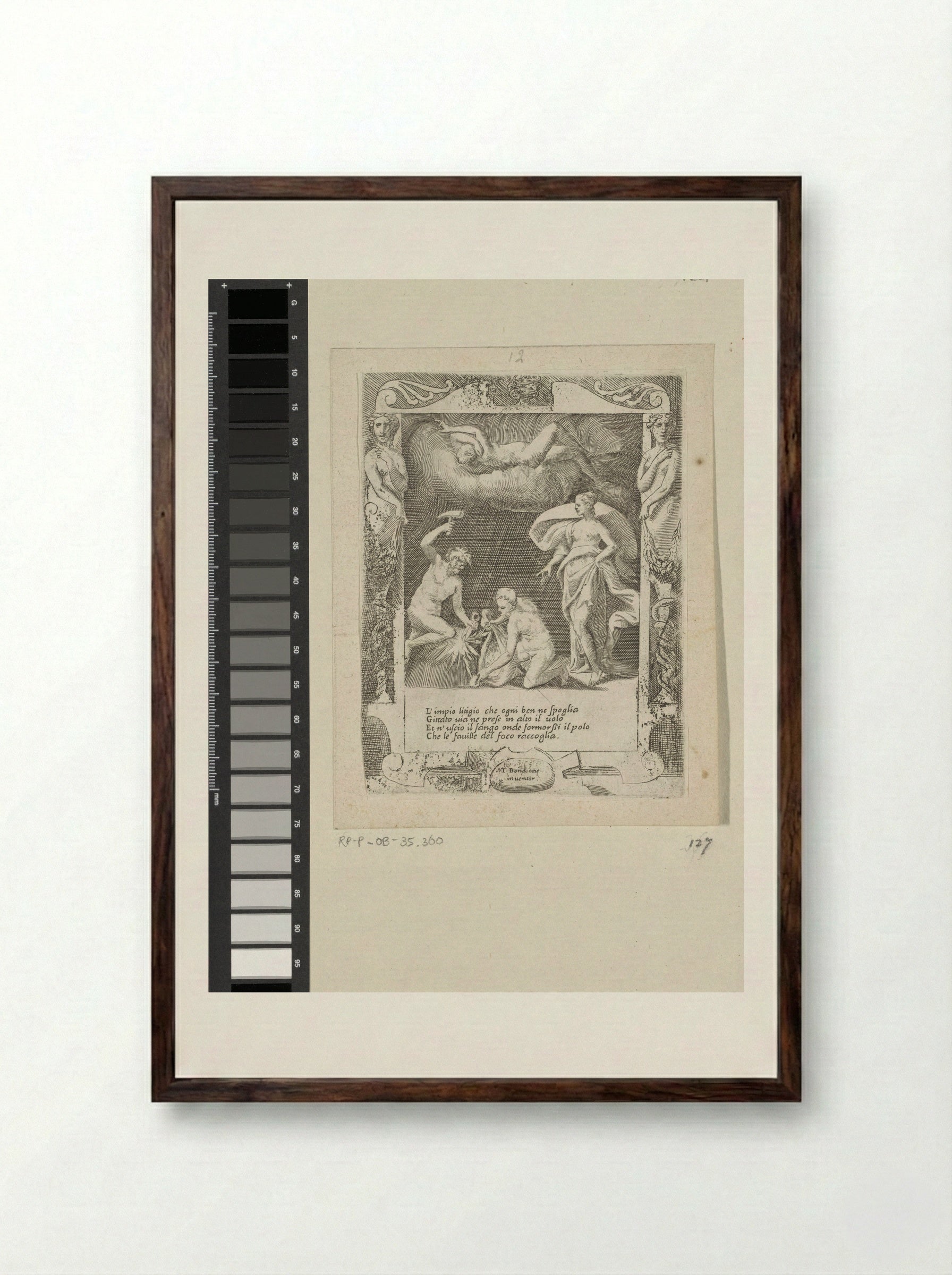 Litigium Freed from Chaos - Giulio Bonasone - Framed Print Dark Wood