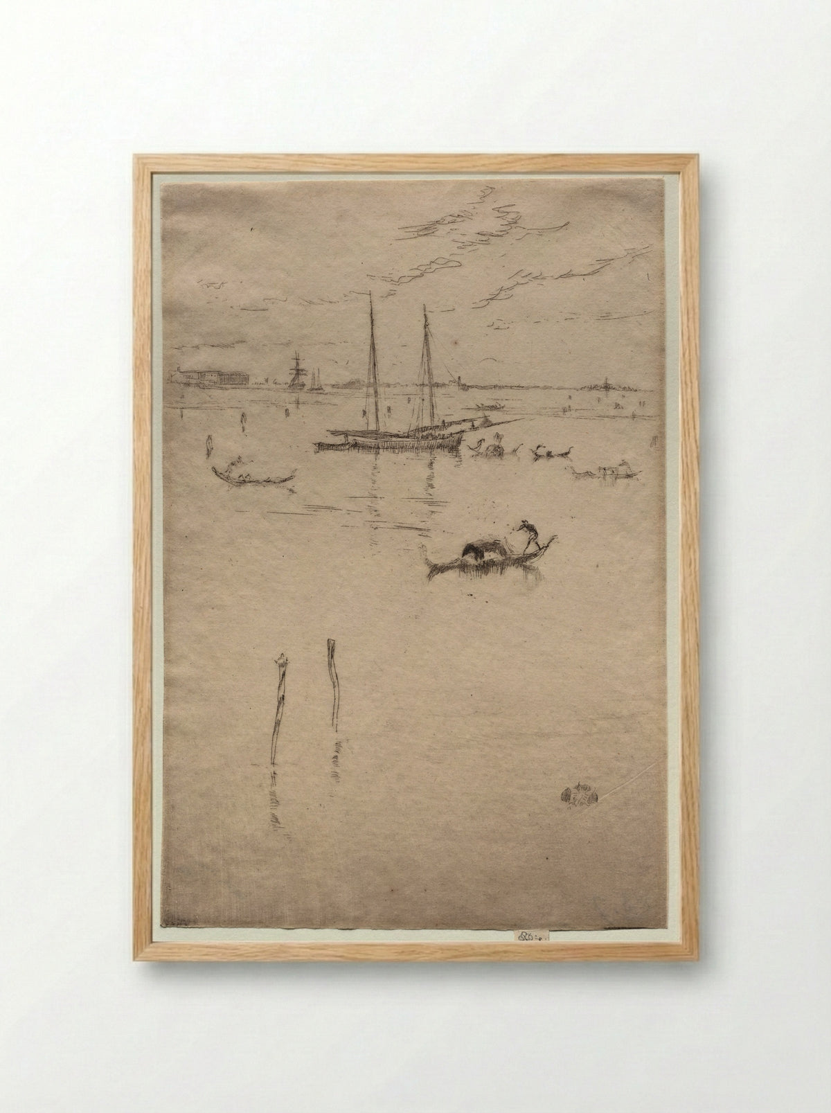 Little Lagoon - James McNeill Whistler - Framed Print Wood