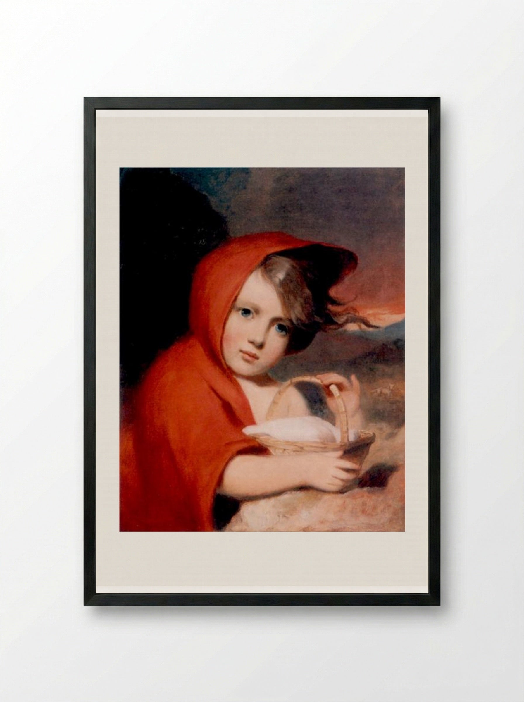 Little Red Riding Hood - Thomas Sully - Framed Print Black