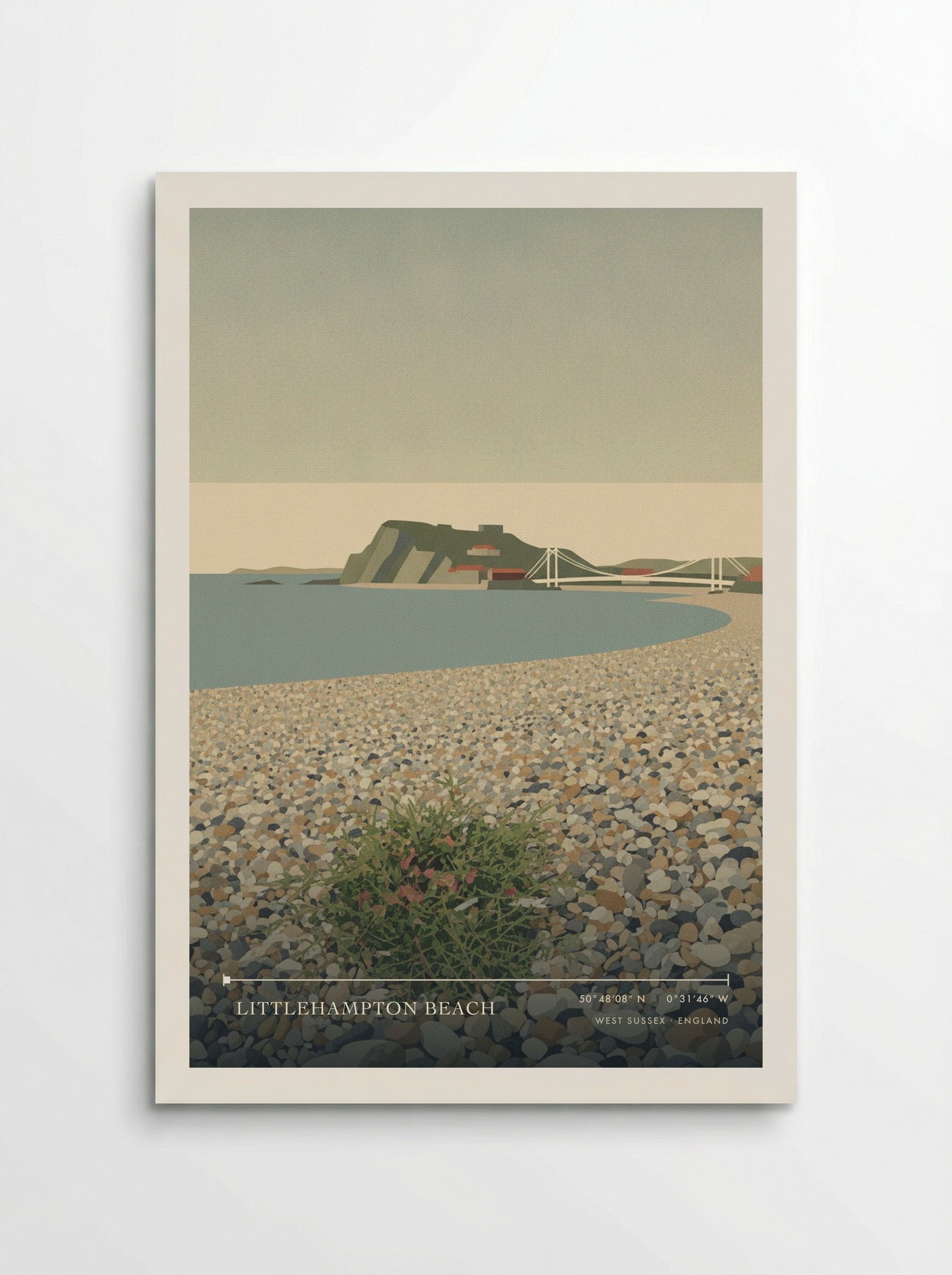 Littlehampton Beach West Sussex England Travel Poster - Poster