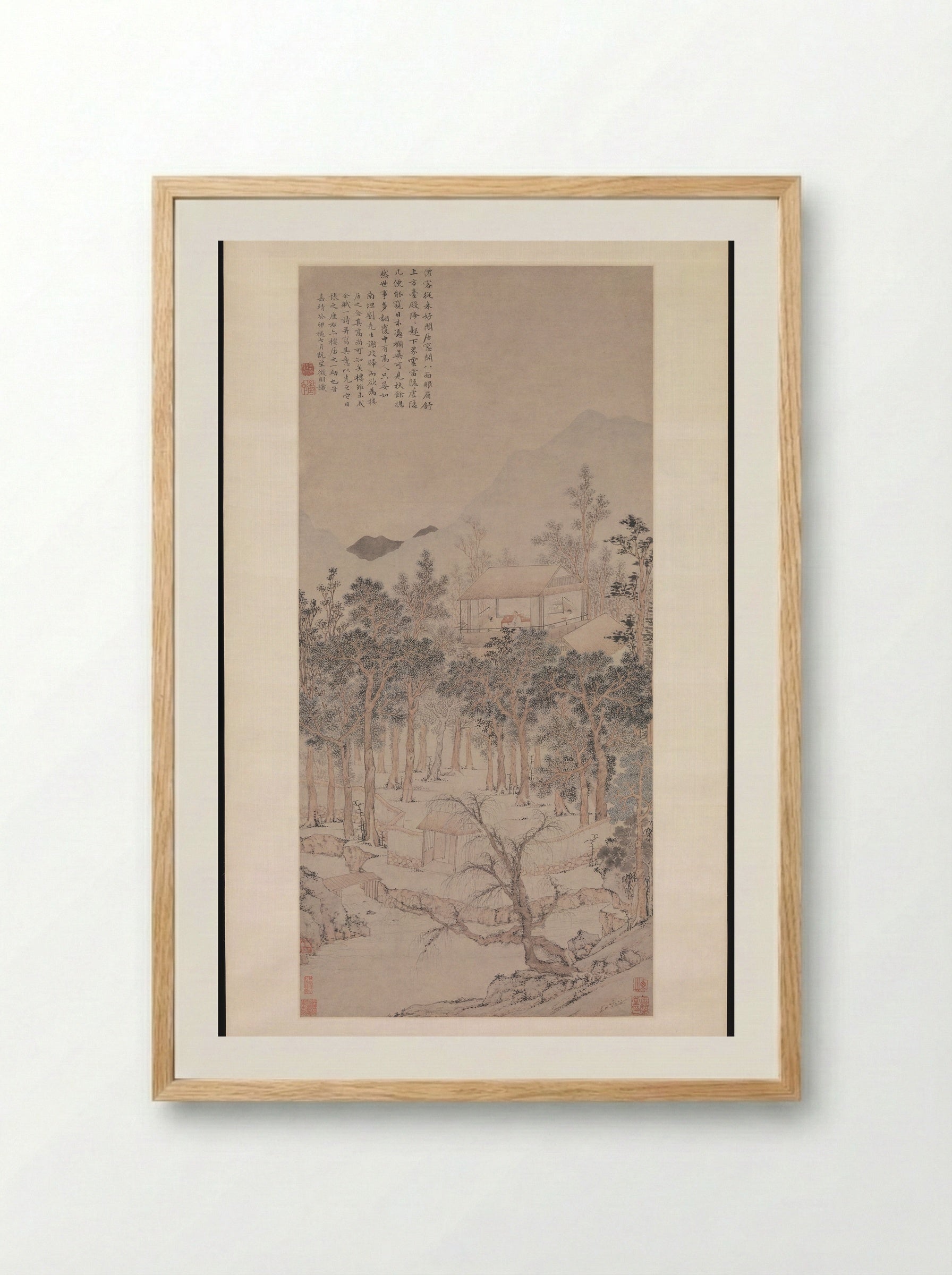 Living Aloft - Wen Zhengming - Framed Print Wood