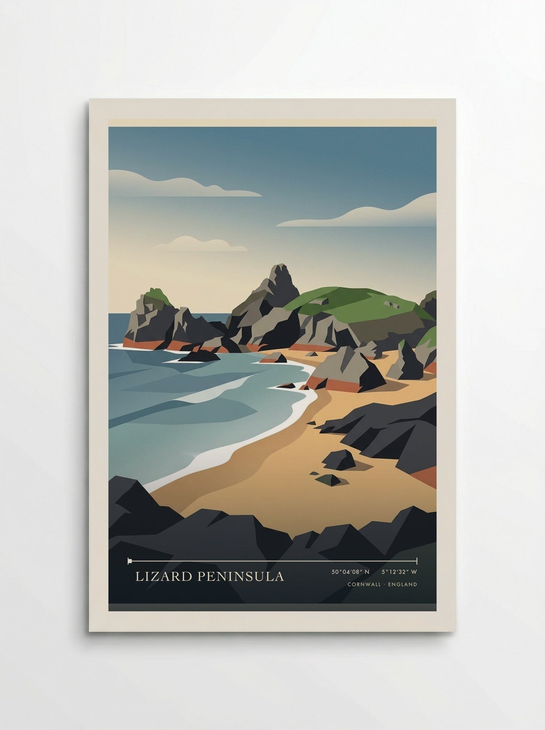 Lizard Peninsula Cornwall England Travel Poster - Poster