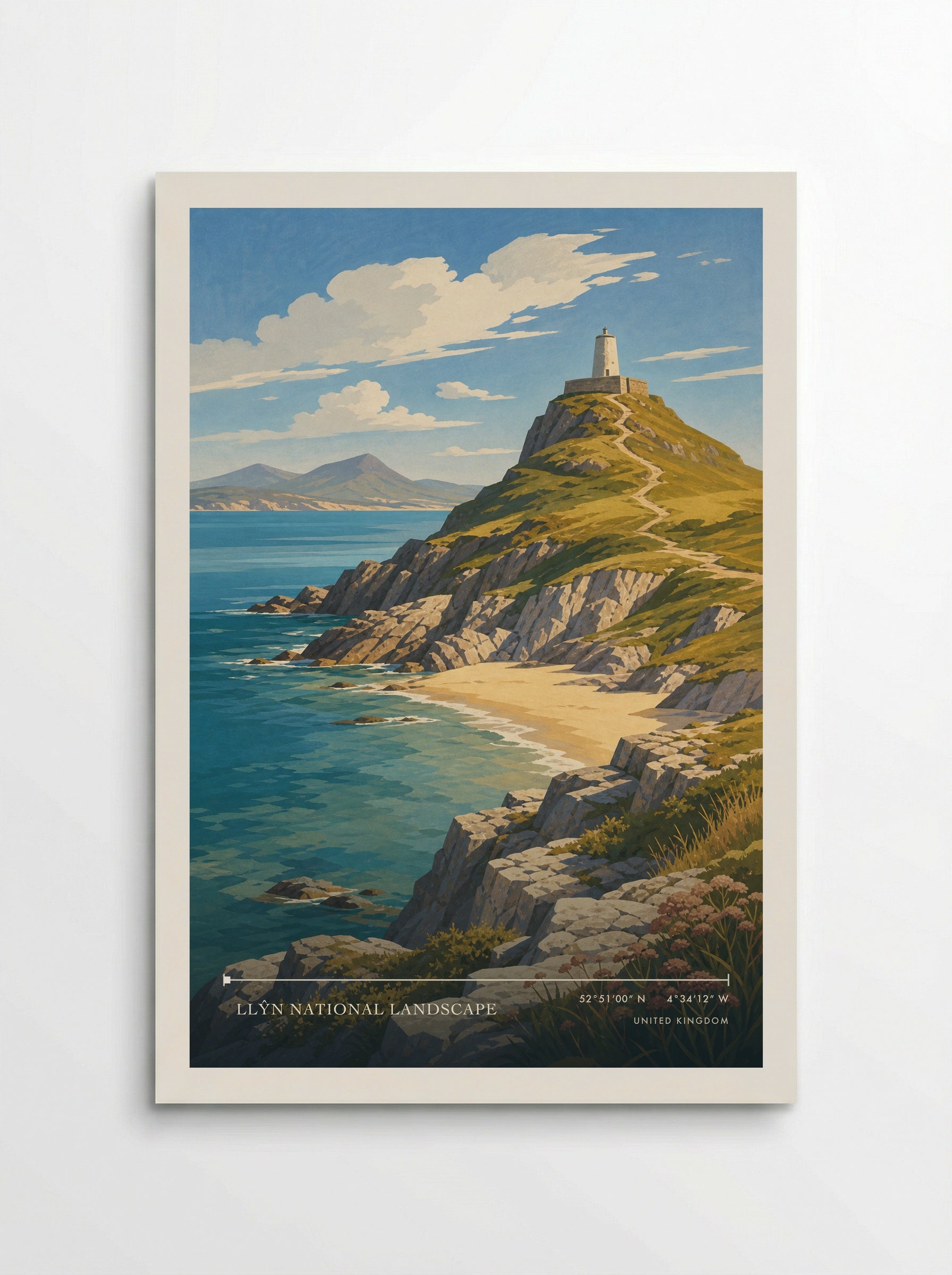 Llŷn National Landscape United Kingdom Travel Poster - Poster