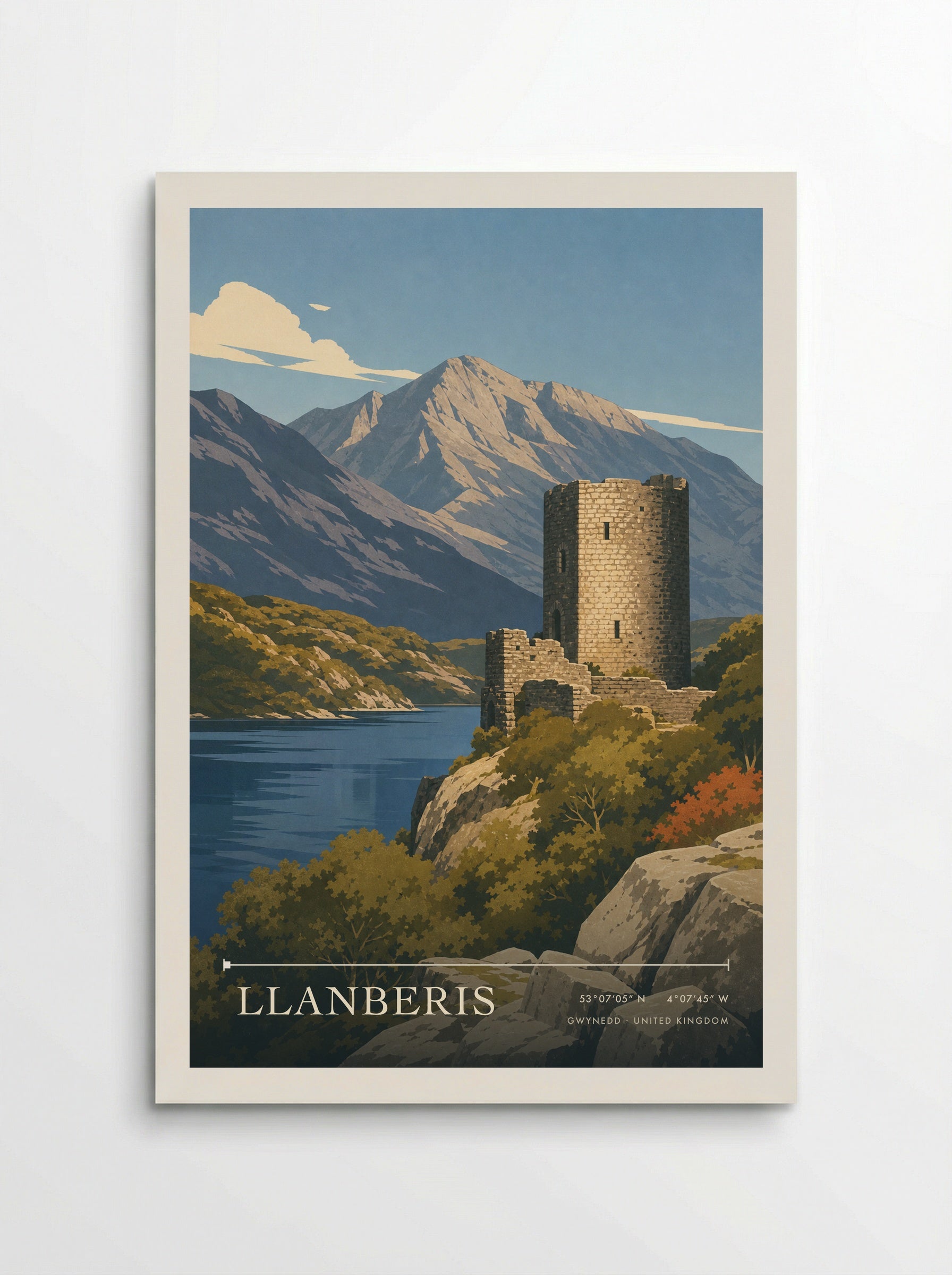 Llanberis Gwynedd United Kingdom Travel Poster - Poster