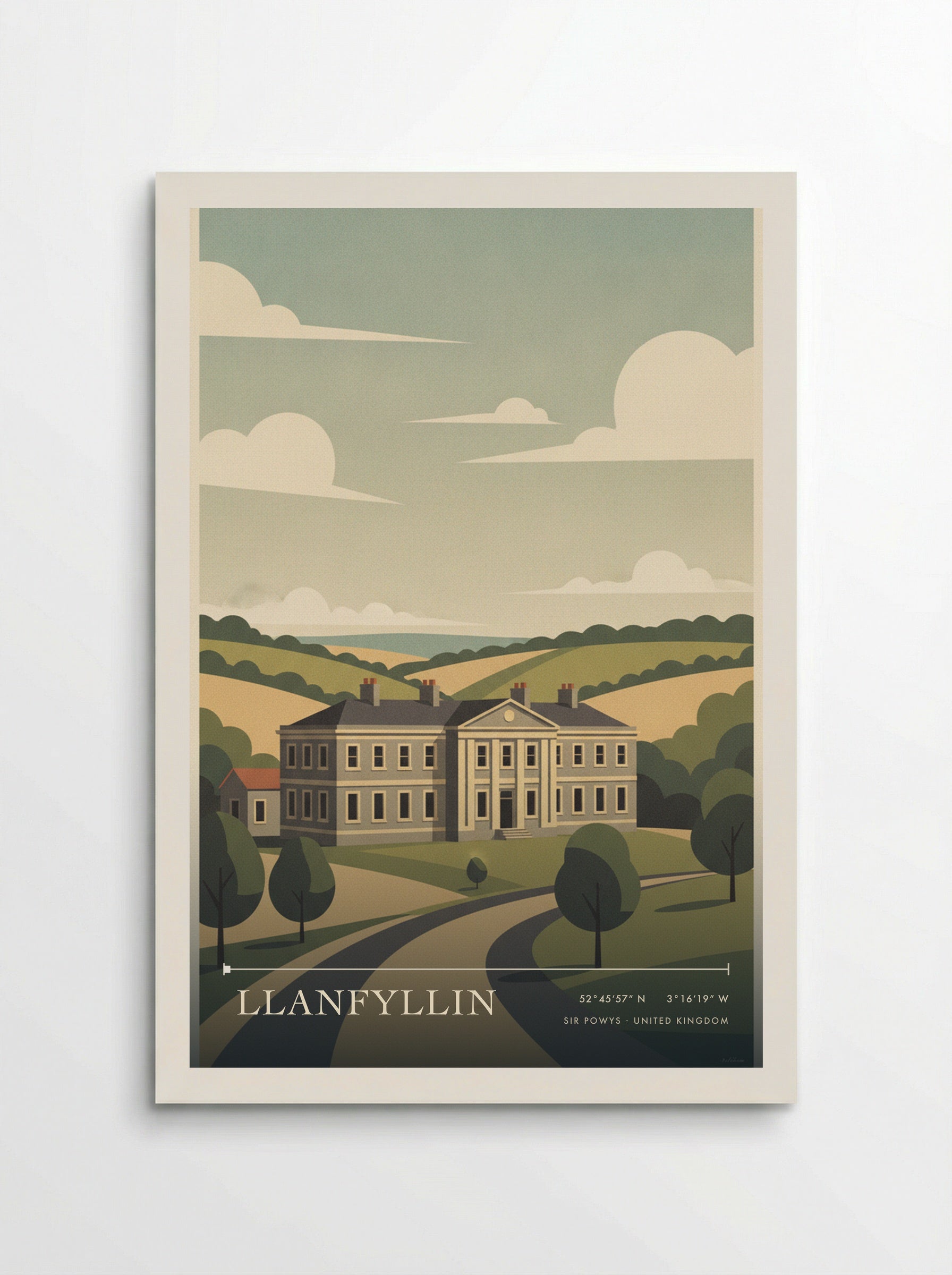 Llanfyllin Sir Powys United Kingdom Travel Poster - Poster