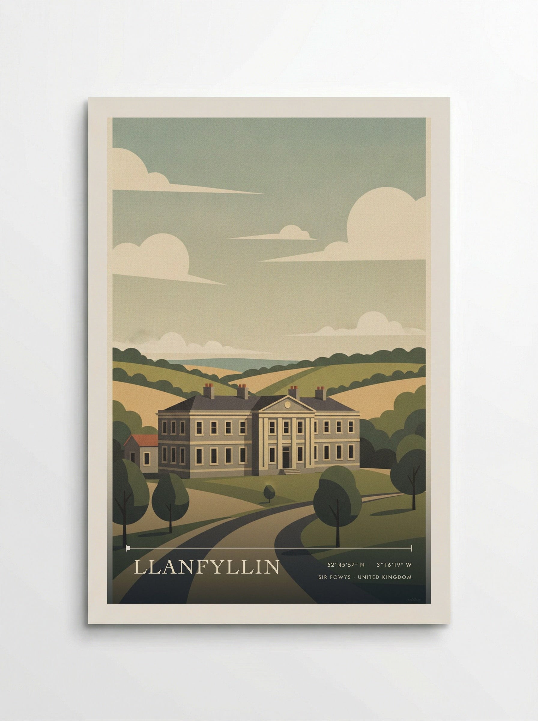 Llanfyllin Sir Powys United Kingdom Travel Poster - Poster