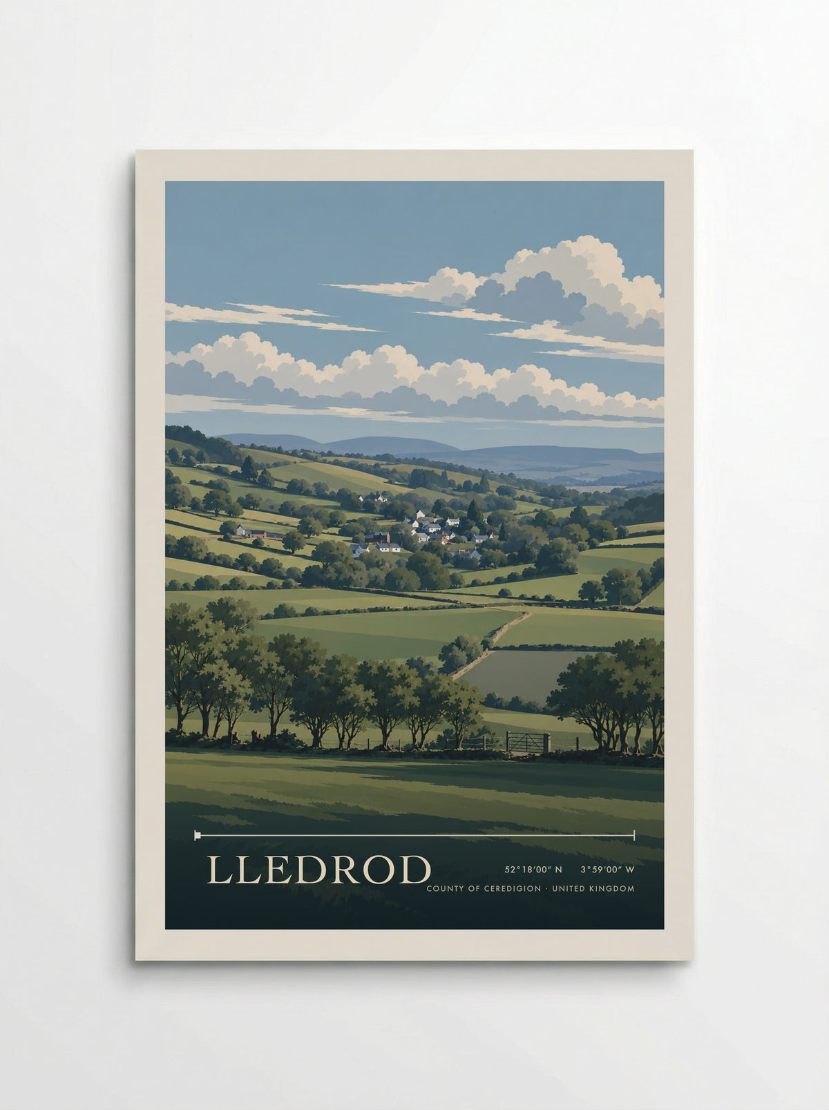 Lledrod, County of Ceredigion | Travel Poster - Poster
