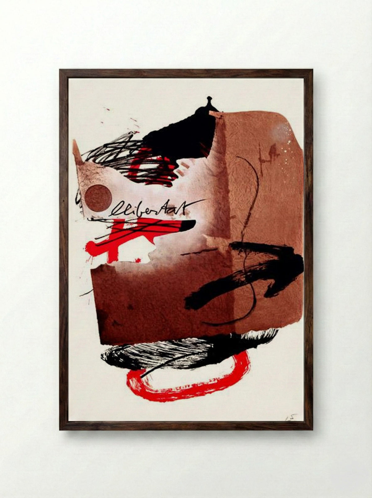 Llibertat - Antoni Tàpies - Framed Print Dark Wood