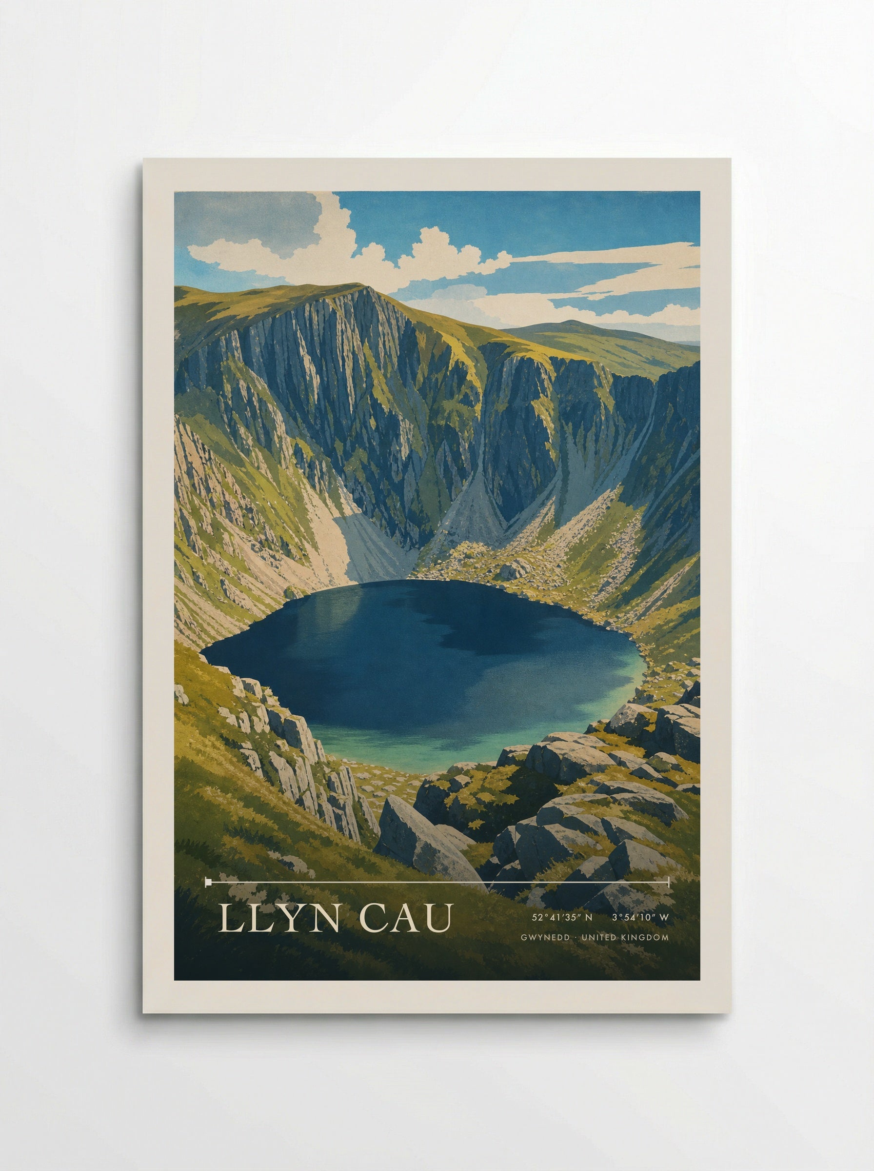 Llyn Cau Gwynedd United Kingdom Travel Poster - Poster