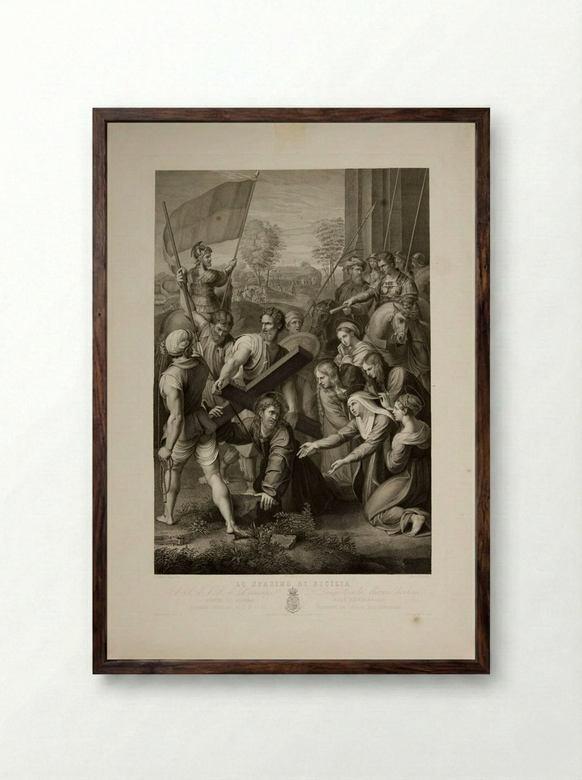 Lo Spasimo di Sicilia - Ignazio Pavon - Framed Print Dark Wood