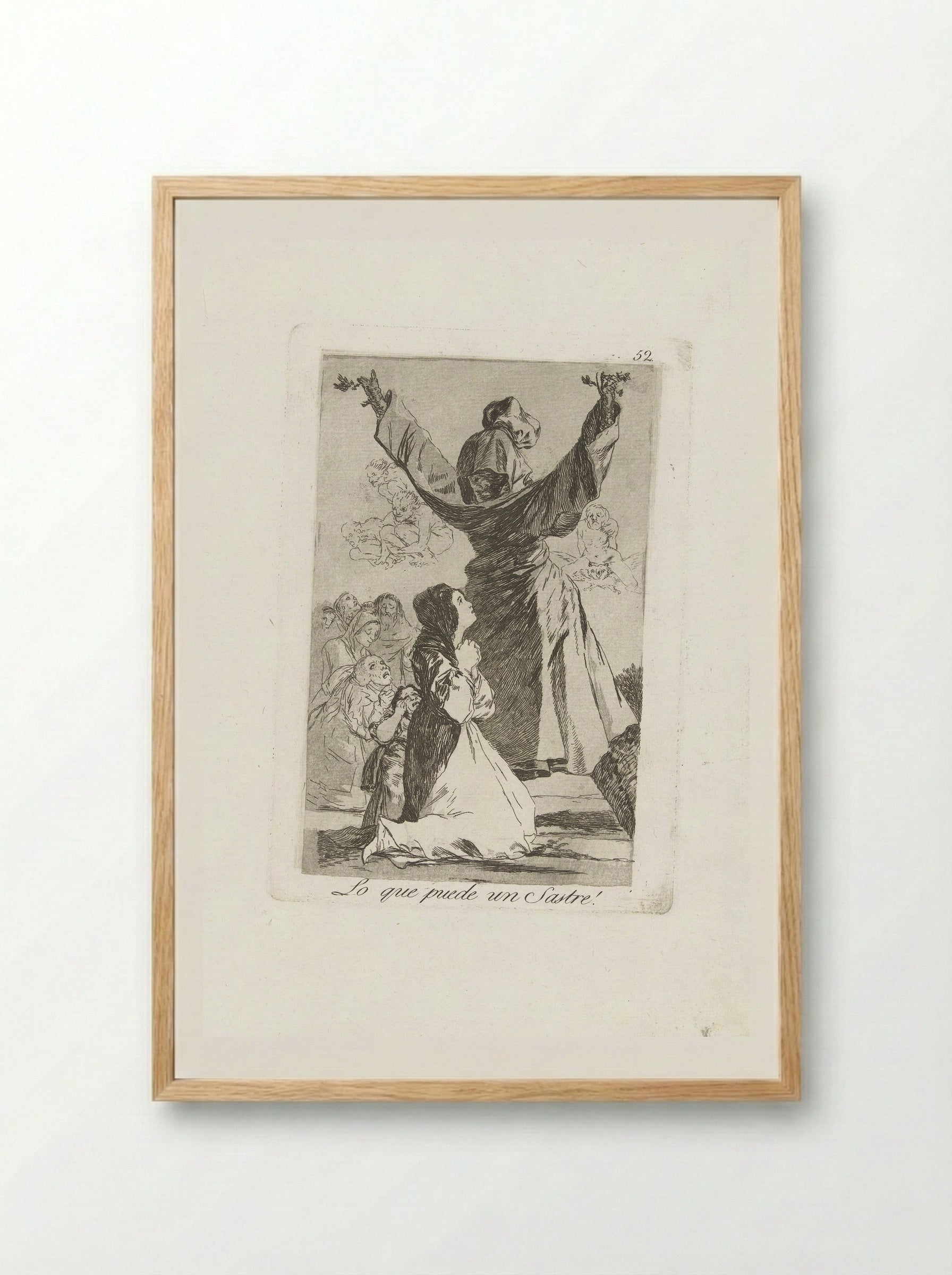 Lo que puede un Sastre! - Francisco de Goya - Framed Print Wood
