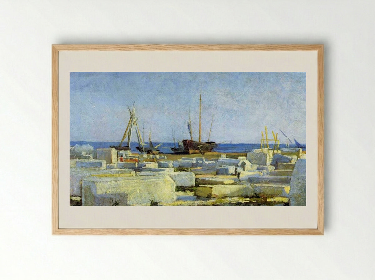 Loading Marble - Nikolai Ge - Framed Print Wood