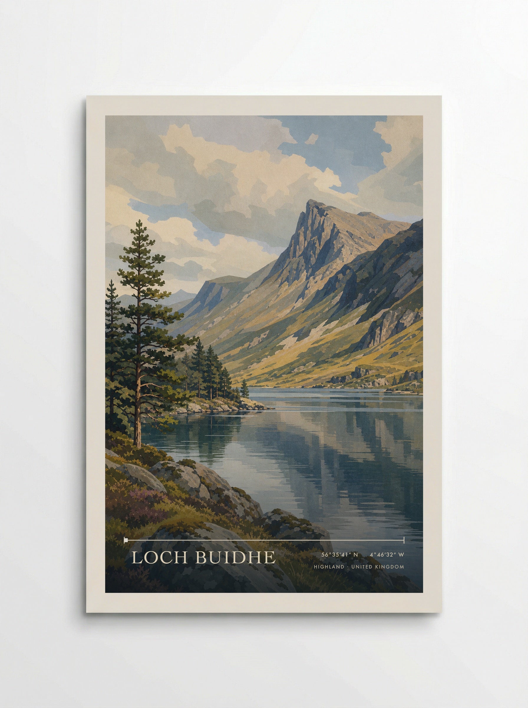 Loch Buidhe Highland United Kingdom Travel Poster - Poster