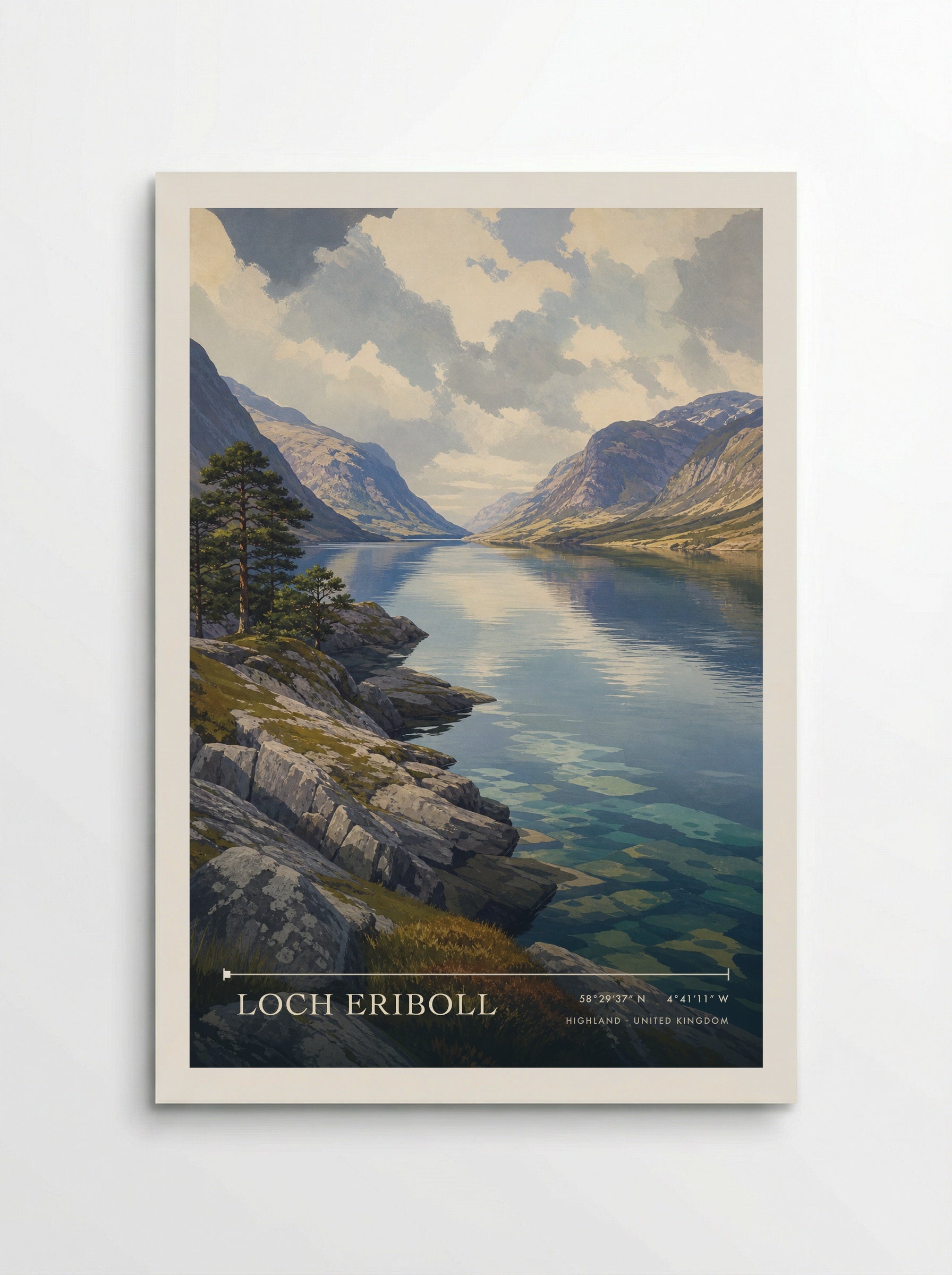 Loch Eriboll Highland United Kingdom Travel Poster - Poster