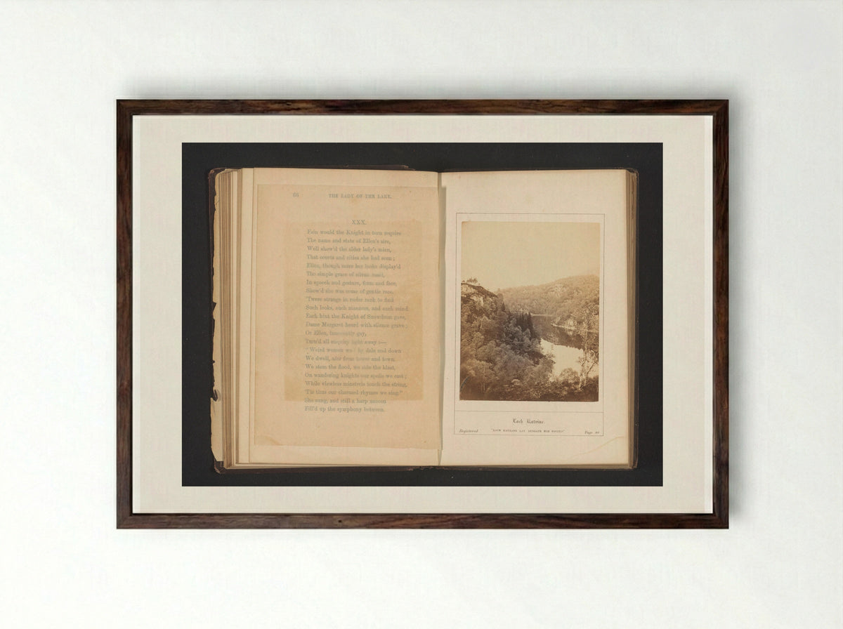 Loch Katrine - George Washington Wilson - Framed Print Dark Wood