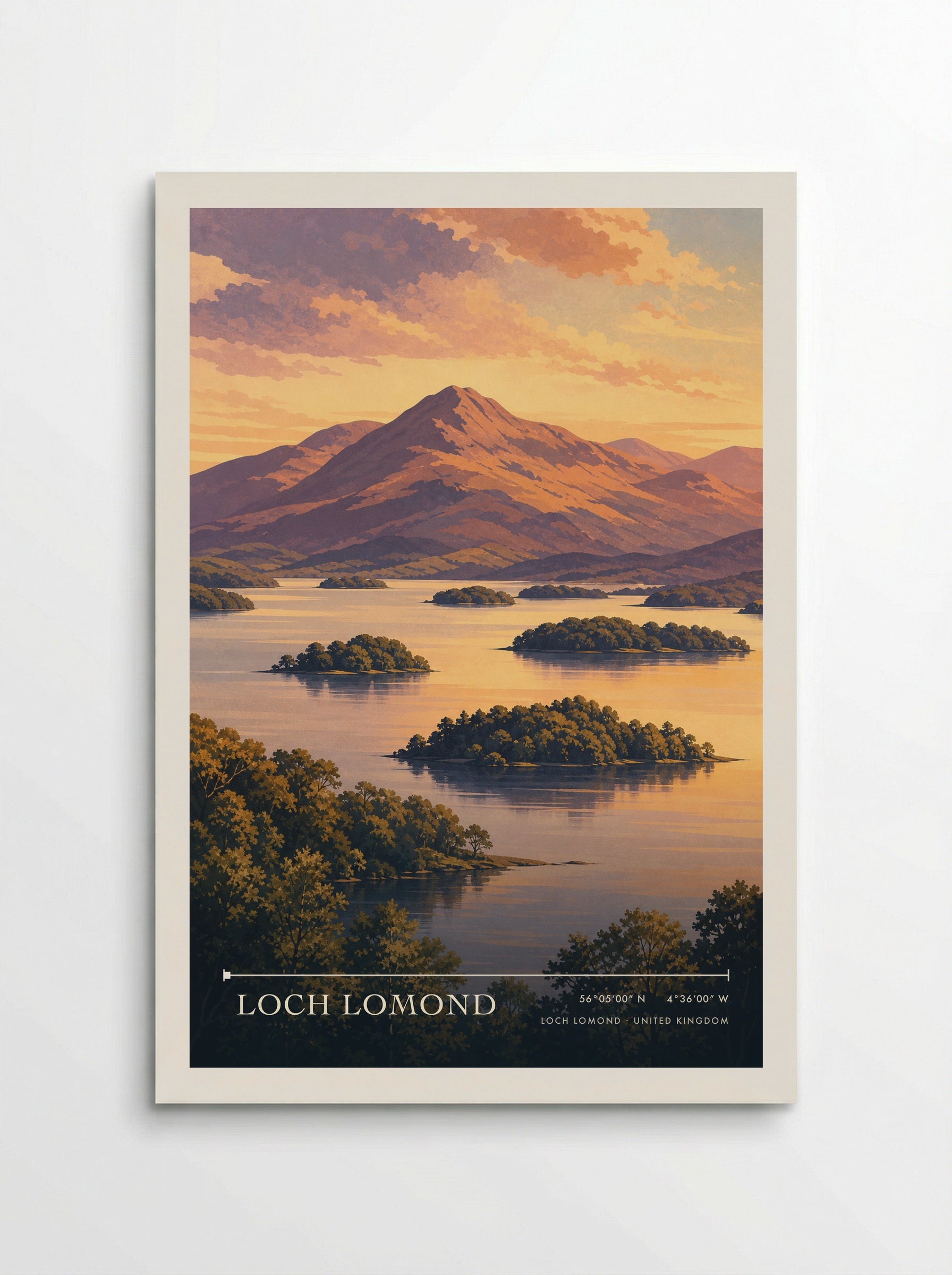 Loch Lomond United Kingdom Travel Poster - Poster