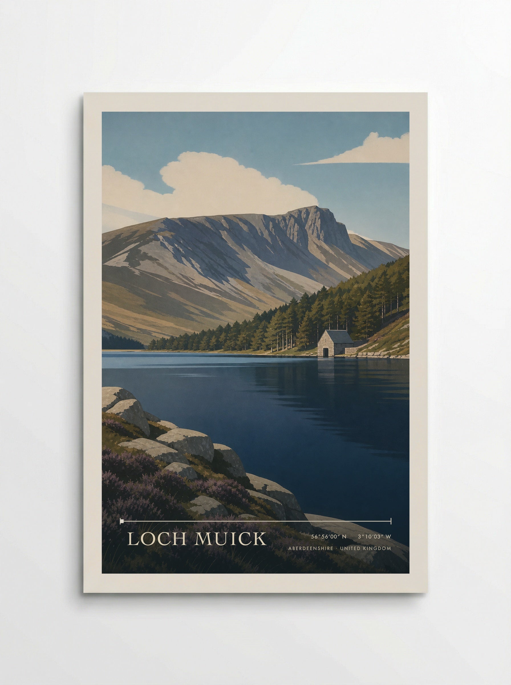 Loch Muick Aberdeenshire United Kingdom Travel Poster - Poster
