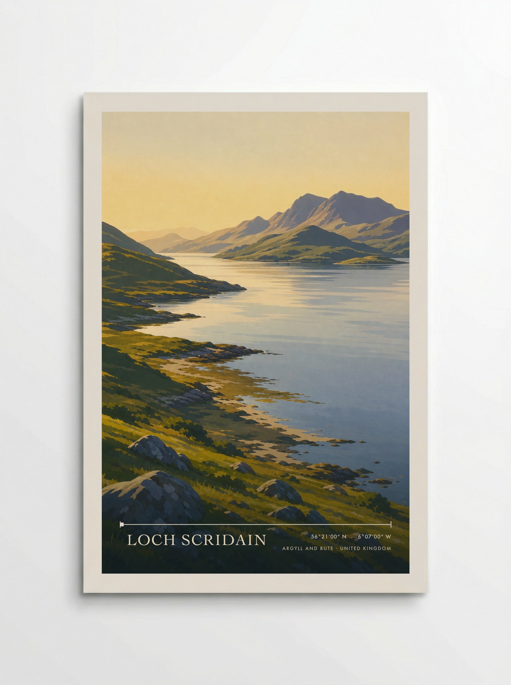 Loch Scridain Argyll and Bute United Kingdom Travel Poster - Poster