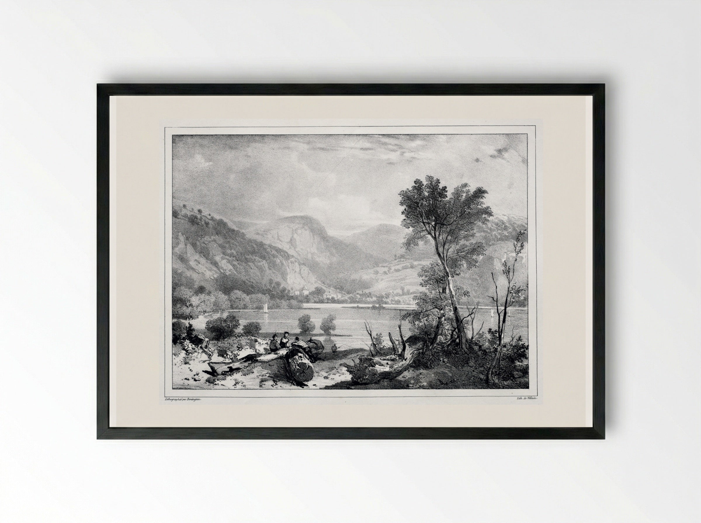Lochkillin - Richard Parkes Bonington - Framed Print Black