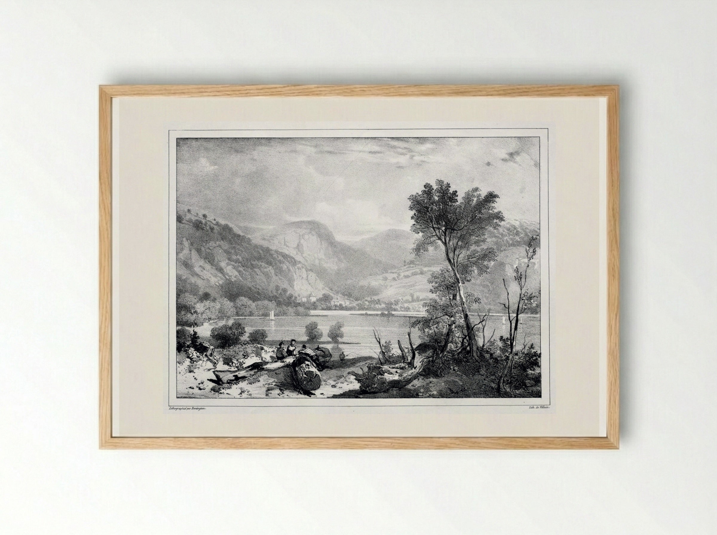 Lochkillin - Richard Parkes Bonington - Framed Print Wood