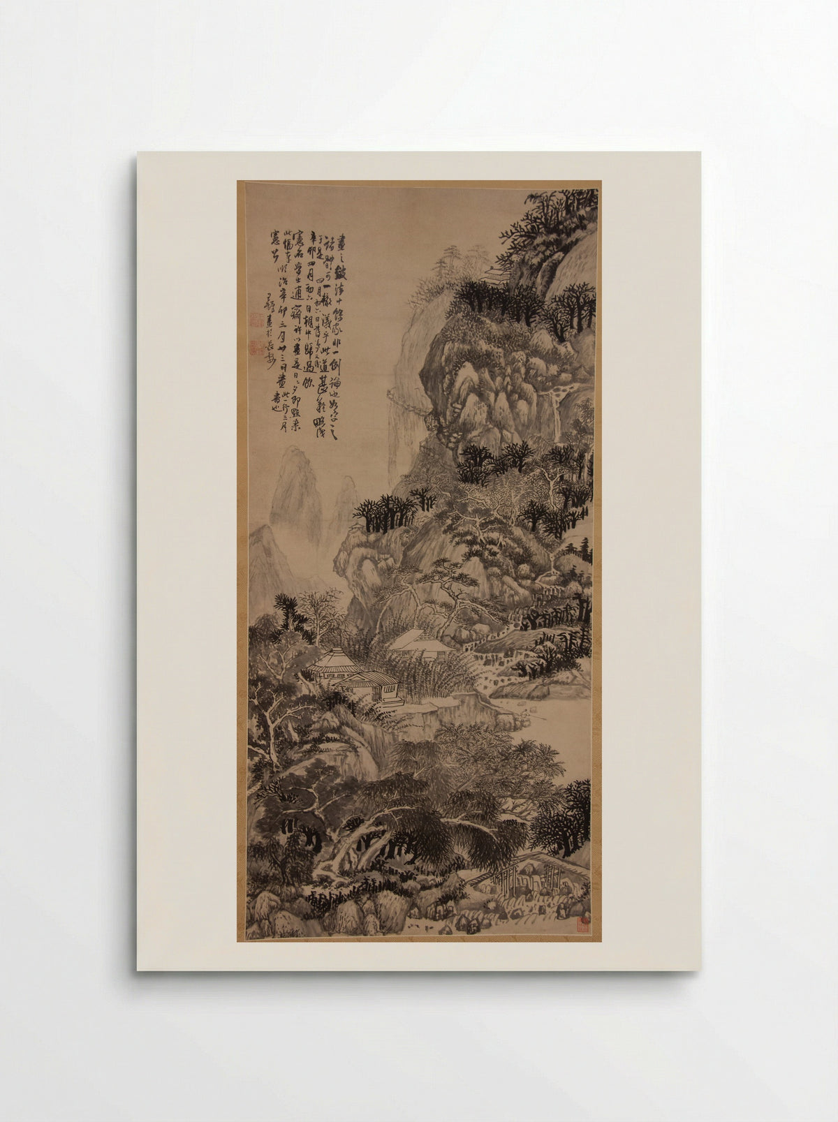 Lofty Recluse in Autumn Mountains - Wang Duo - Poster