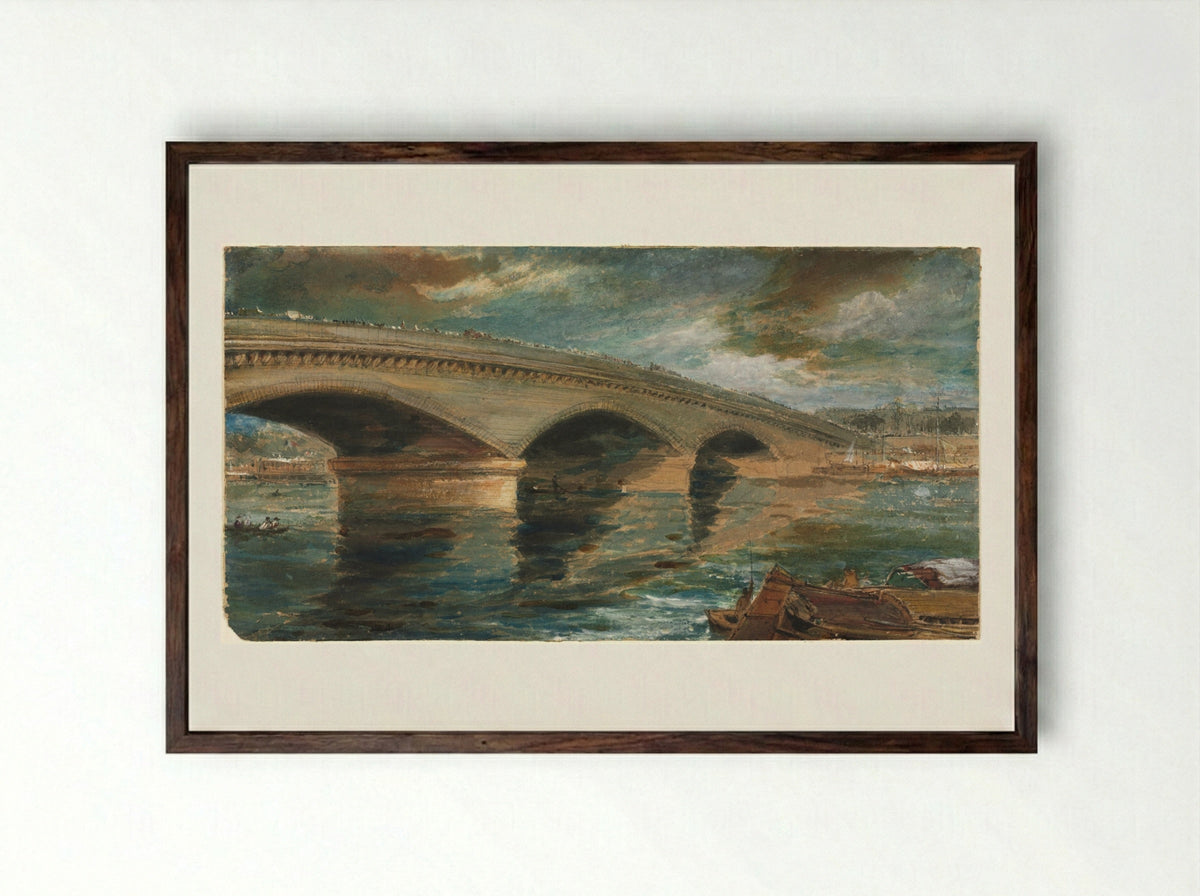 London Bridge - James Holland - Framed Print Dark Wood