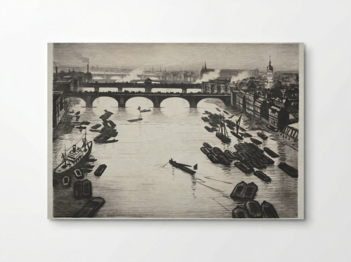London Bridges - Christopher Nevinson - Poster