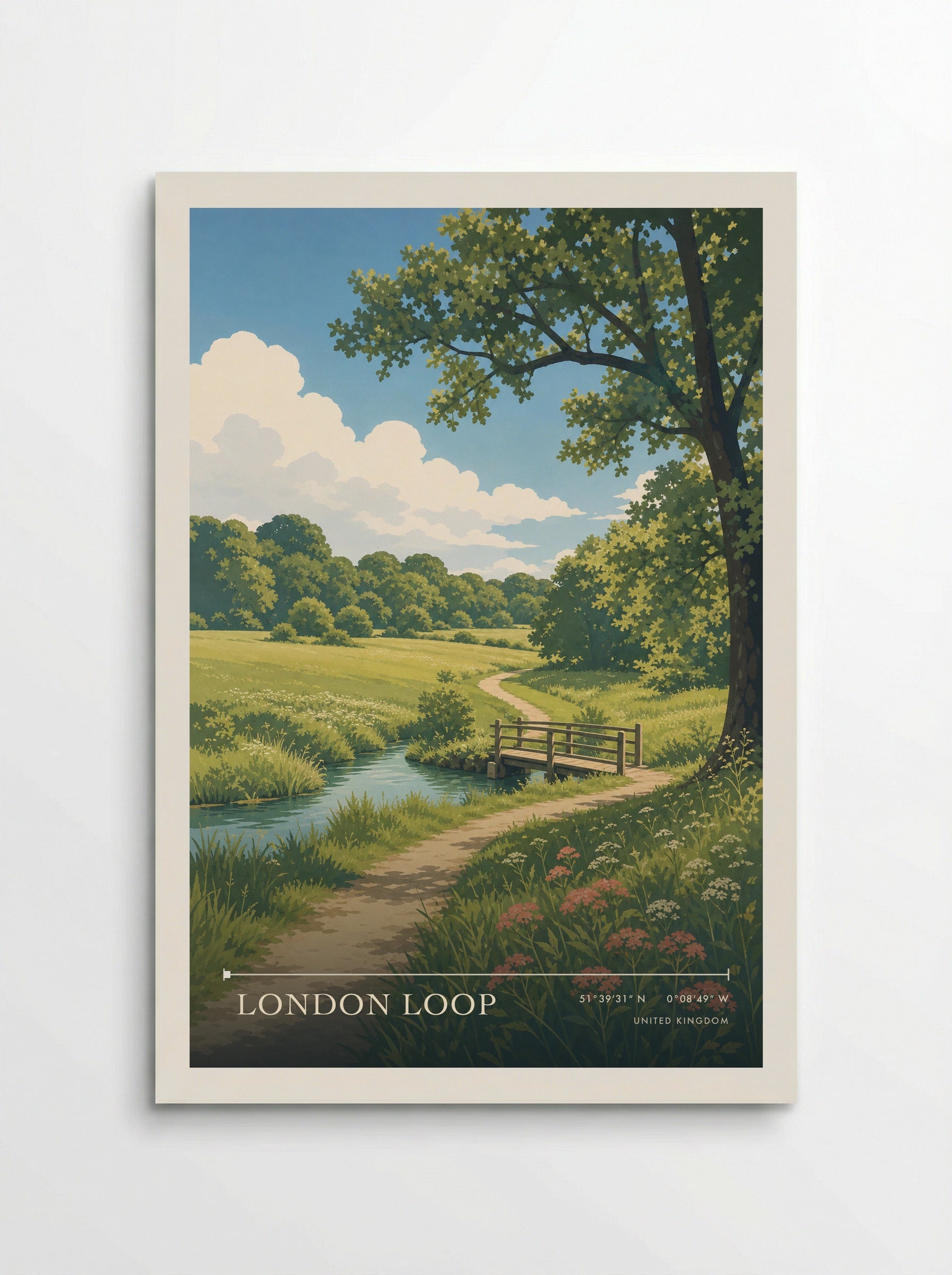 London LOOP United Kingdom Travel Poster - Poster